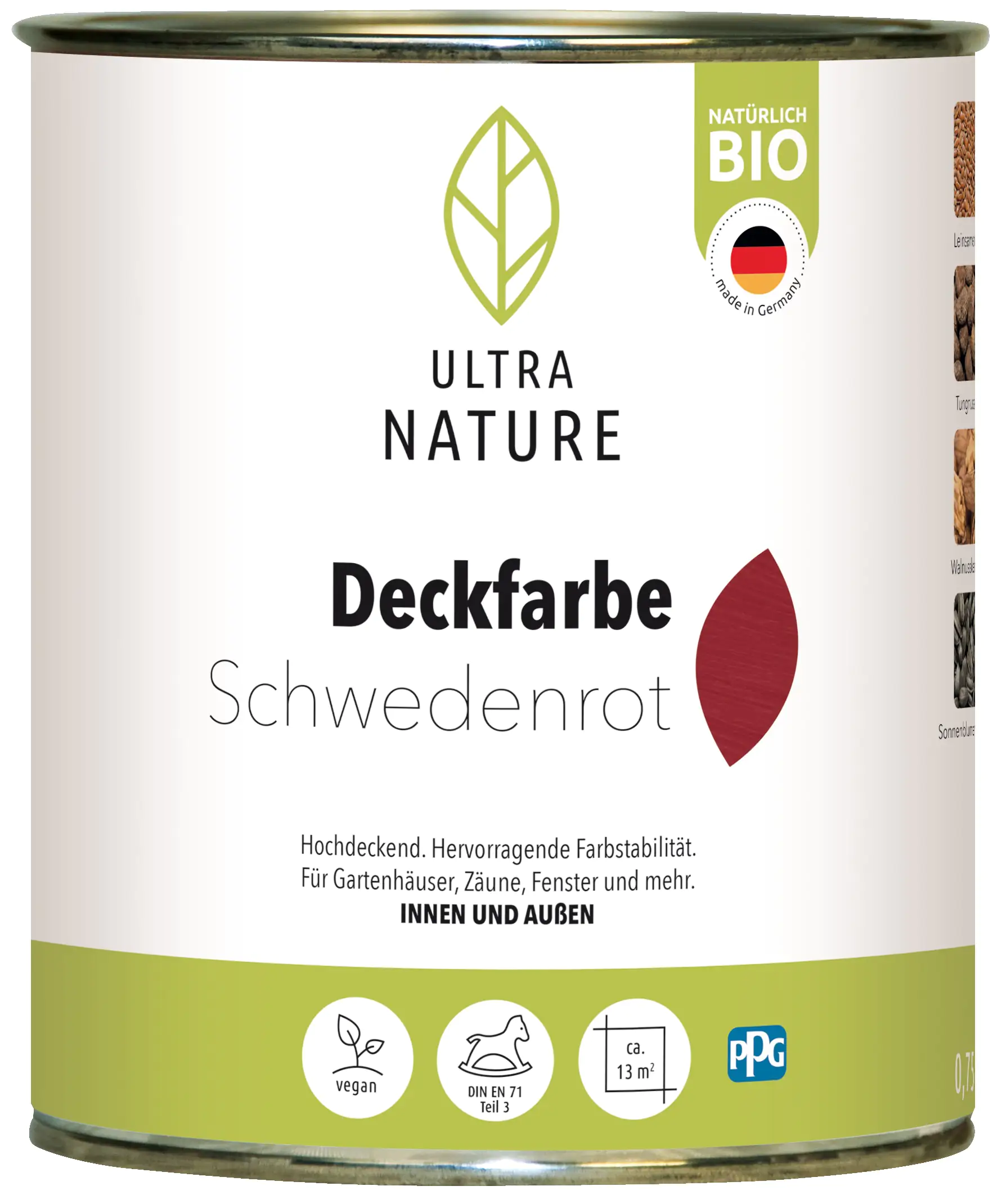 4250100475475 Ultra Nature Deckfarbe 750 ml schwedenrot
