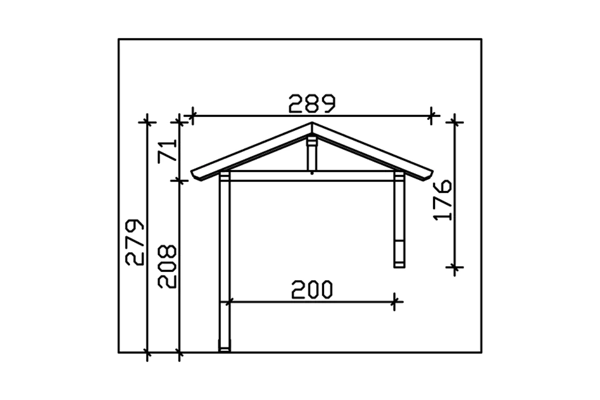 4018211029501_05 SKAN HOLZ Vordach Stralsund Typ 3 289 x 116 cm, lasiert in Schiefergrau