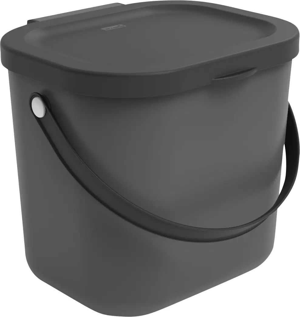 Rotho Mülltrennungssystem Albula 6 L anthrazit Recyclingbehälter