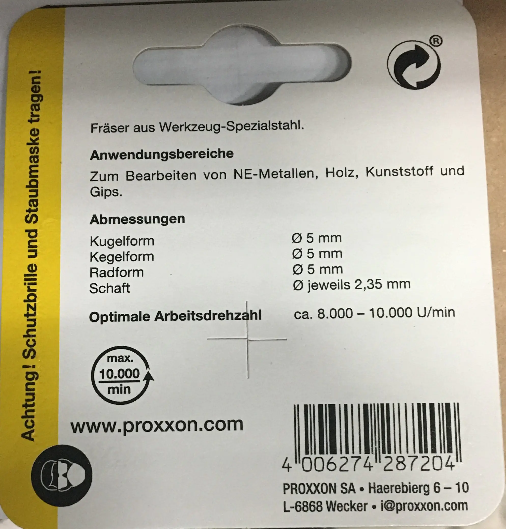 Proxxon Micromot Feinfräsersatz 3-teilig Proxxon Micromot Feinfräsersatz 3-teilig