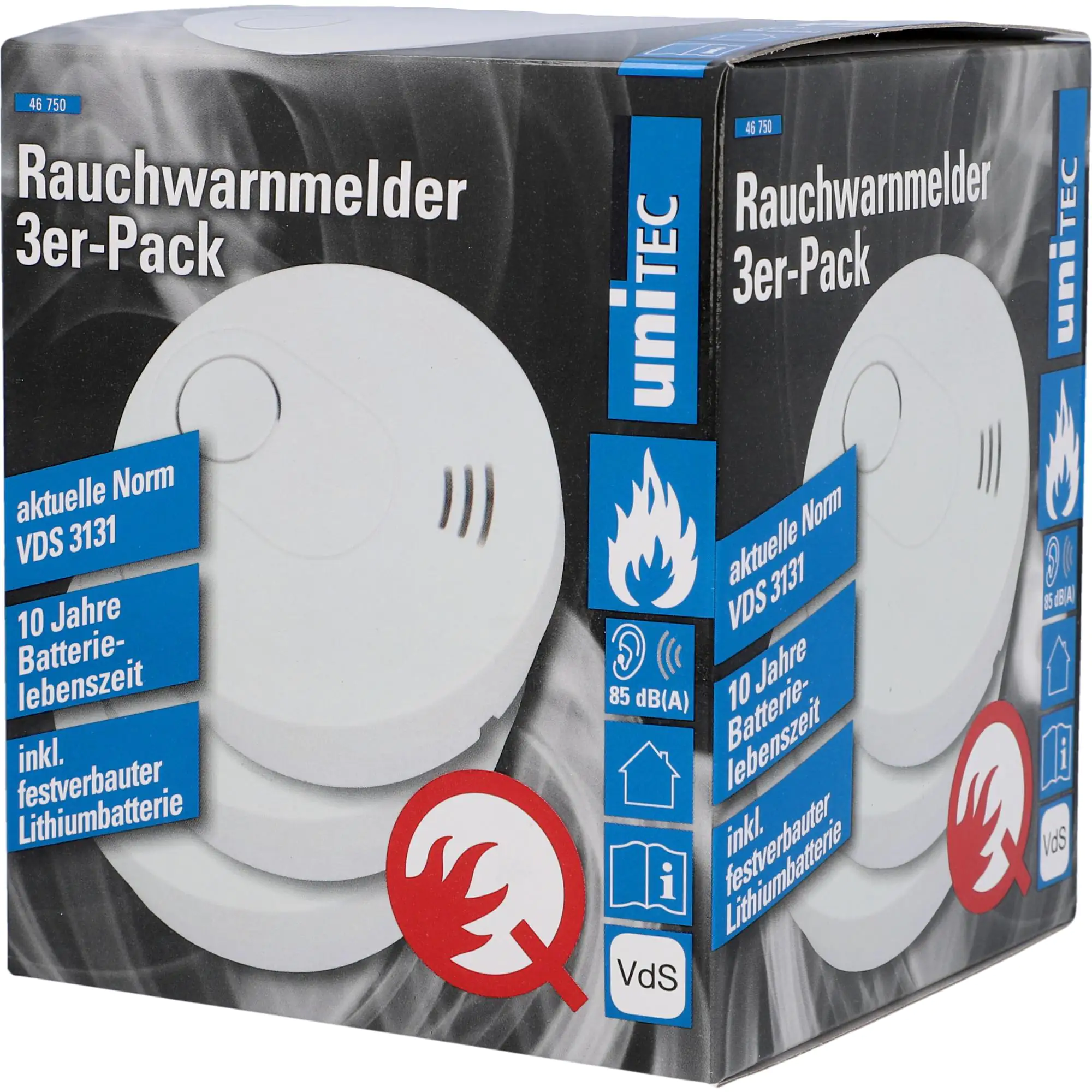 Rauchwarnmelder 3er Pack bis zu 10 Jahre Batterielaufzeit, VDS-geprüft Rauchwarnmelder 3er Pack bis zu 10 Jahre Batterielaufzeit, VDS-geprüft