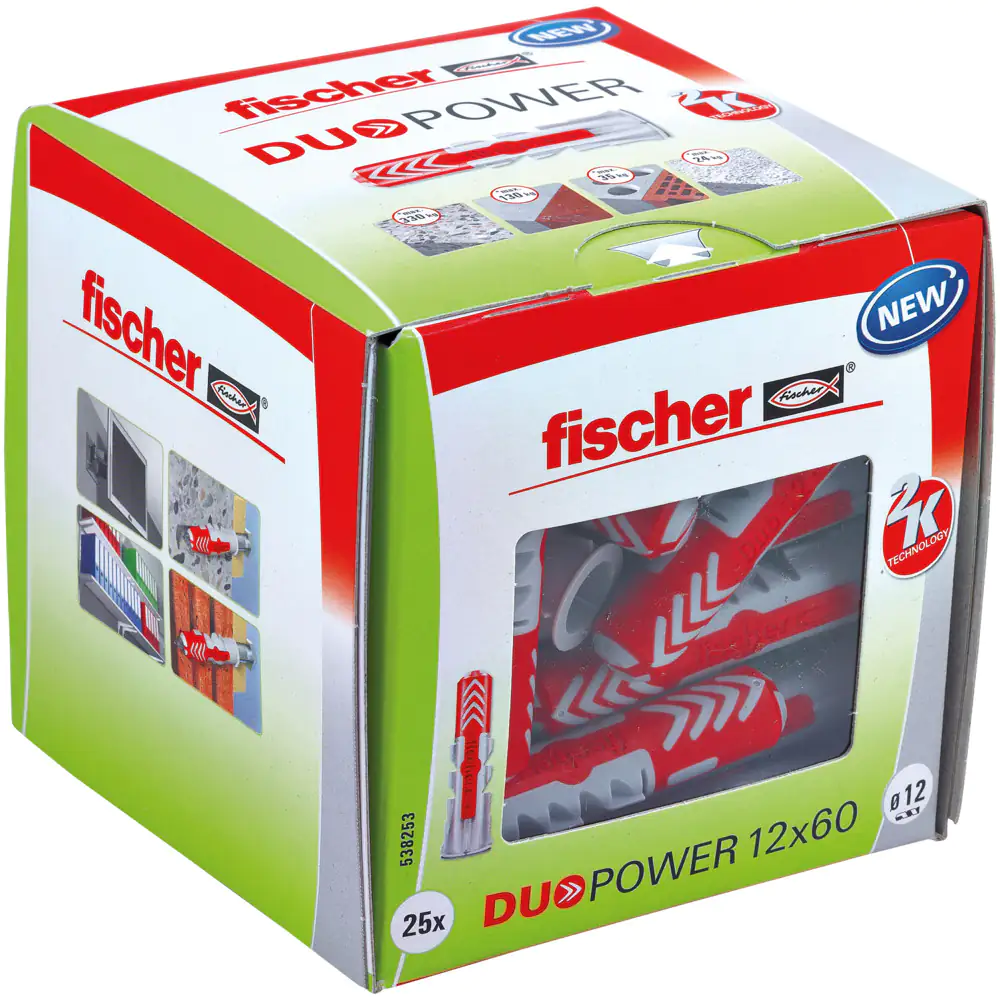 Fischer Dübel Duopower 12.0 x 60 mm - 25 Stück Fischer Dübel Duopower 12.0 x 60 mm - 25 Stück