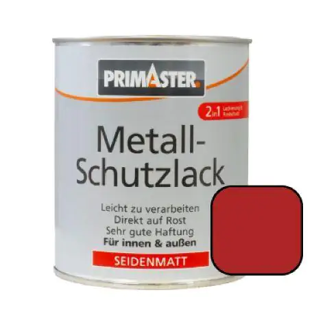 Primaster Metall-Schutzlack RAL 3000 750 ml feuerrot seidenmatt