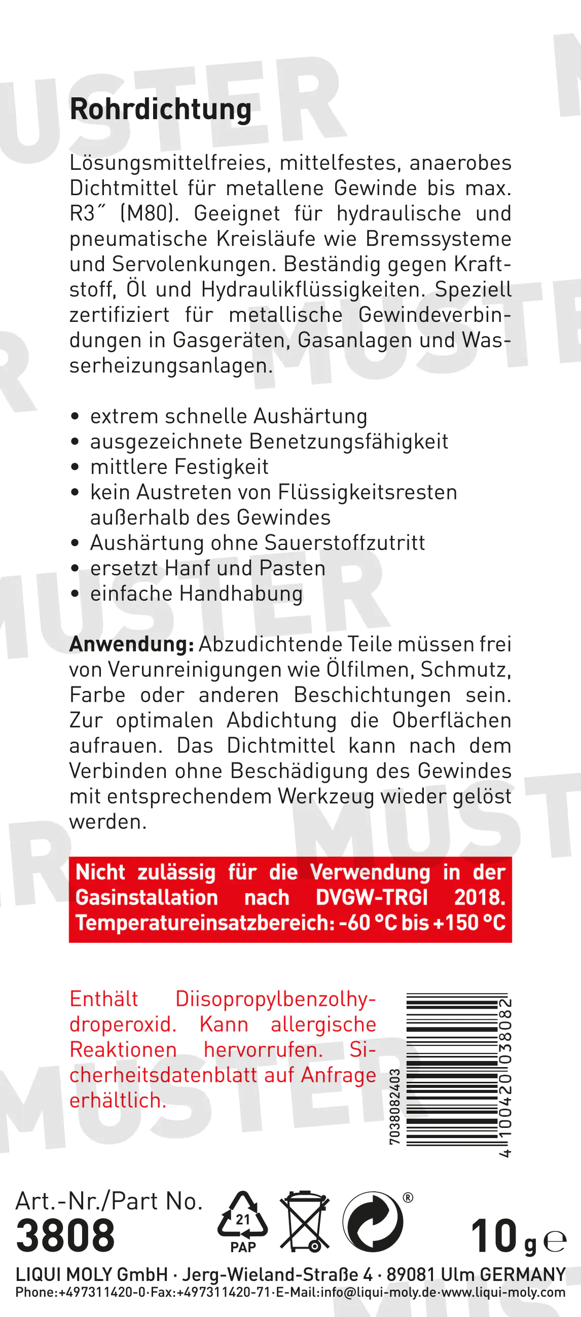 Liqui Moly Rohrdichtung 10 g