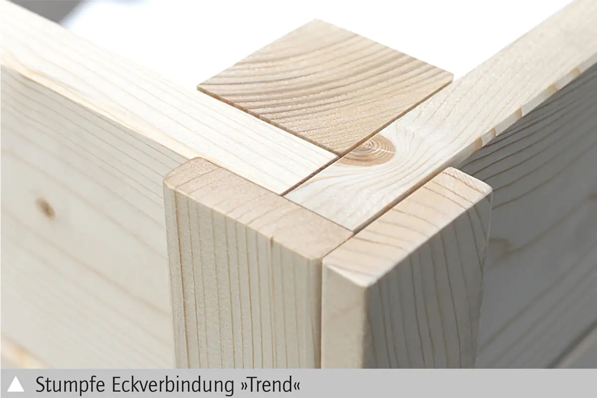 SKAN HOLZ Holzgarage Varberg 1 370 x 525 cm, natur