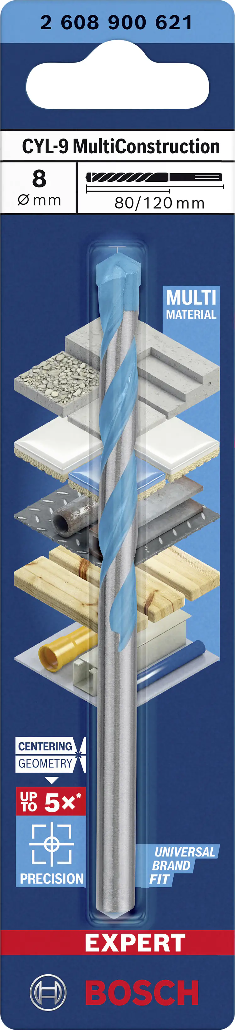 Bosch Expert CYL-9 Rundschaftbohrer Ø 8 mm Bosch Expert CYL-9 Rundschaftbohrer Ø 8 mm