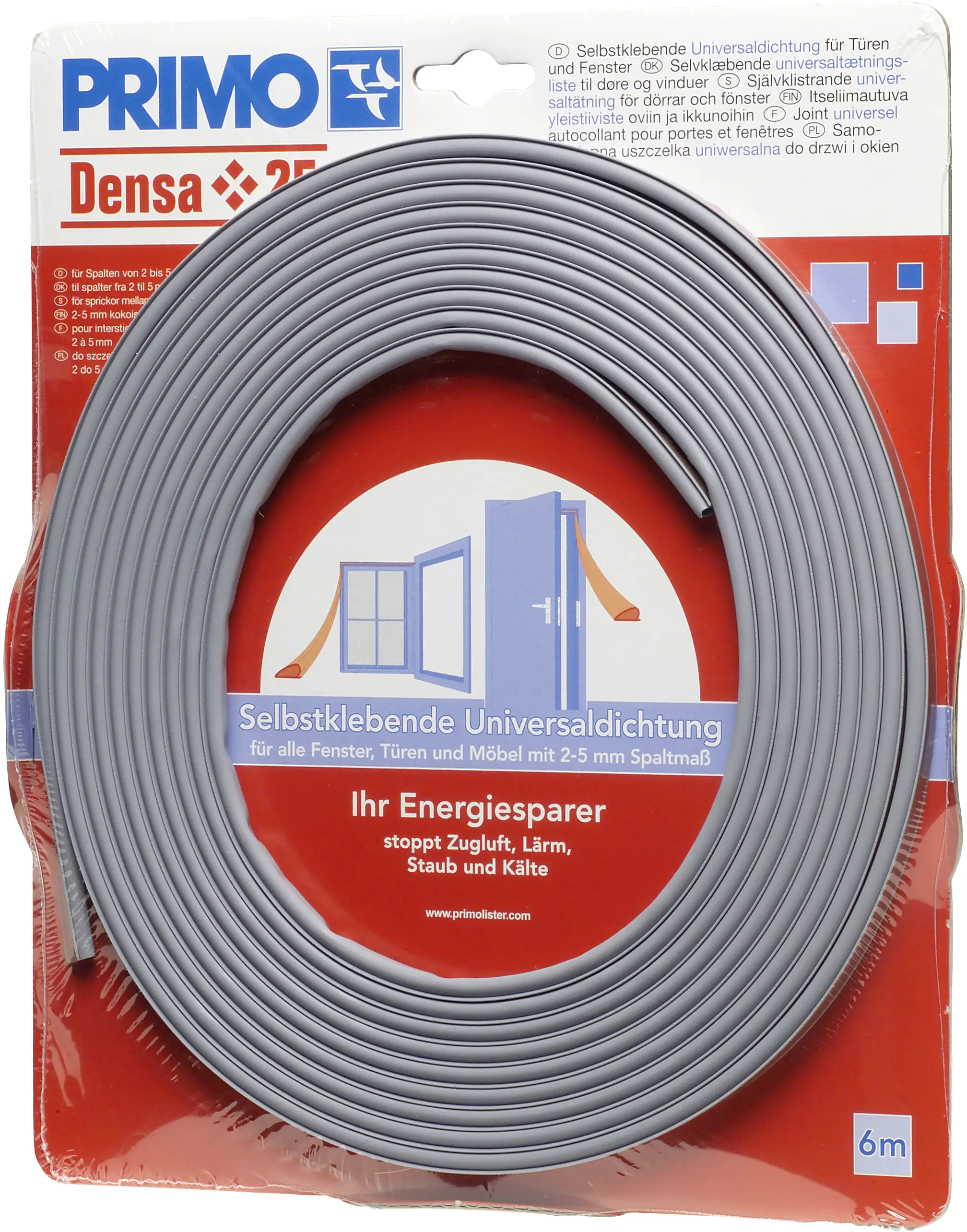 Primo Universaldichtung Fenster + Türen grau, 2-5 mm, 6 Meter