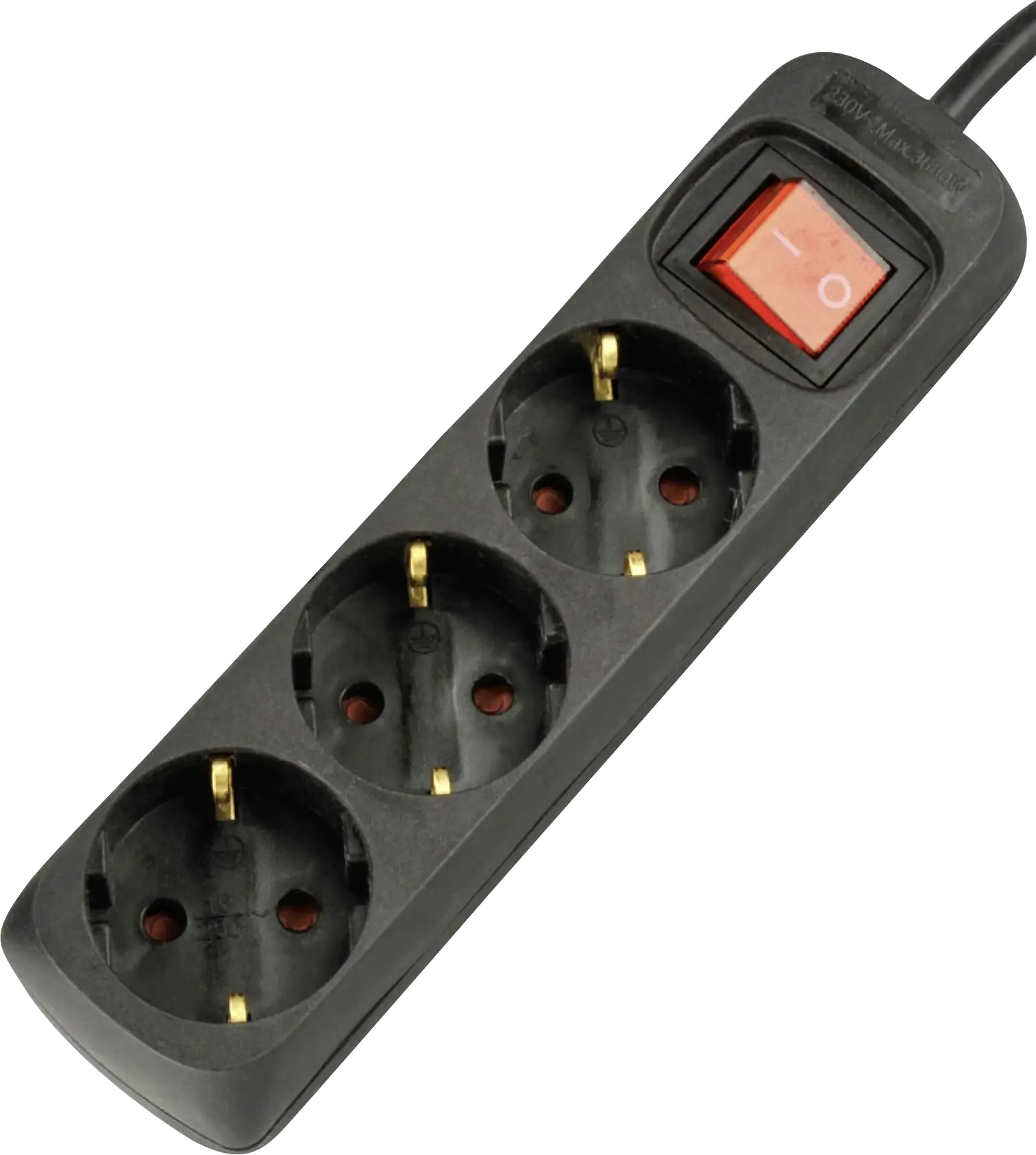 Unitec Steckdosenleiste 3-fach 3m, mit Schalter, schwarz Unitec Steckdosenleiste 3-fach 3m, mit Schalter, schwarz