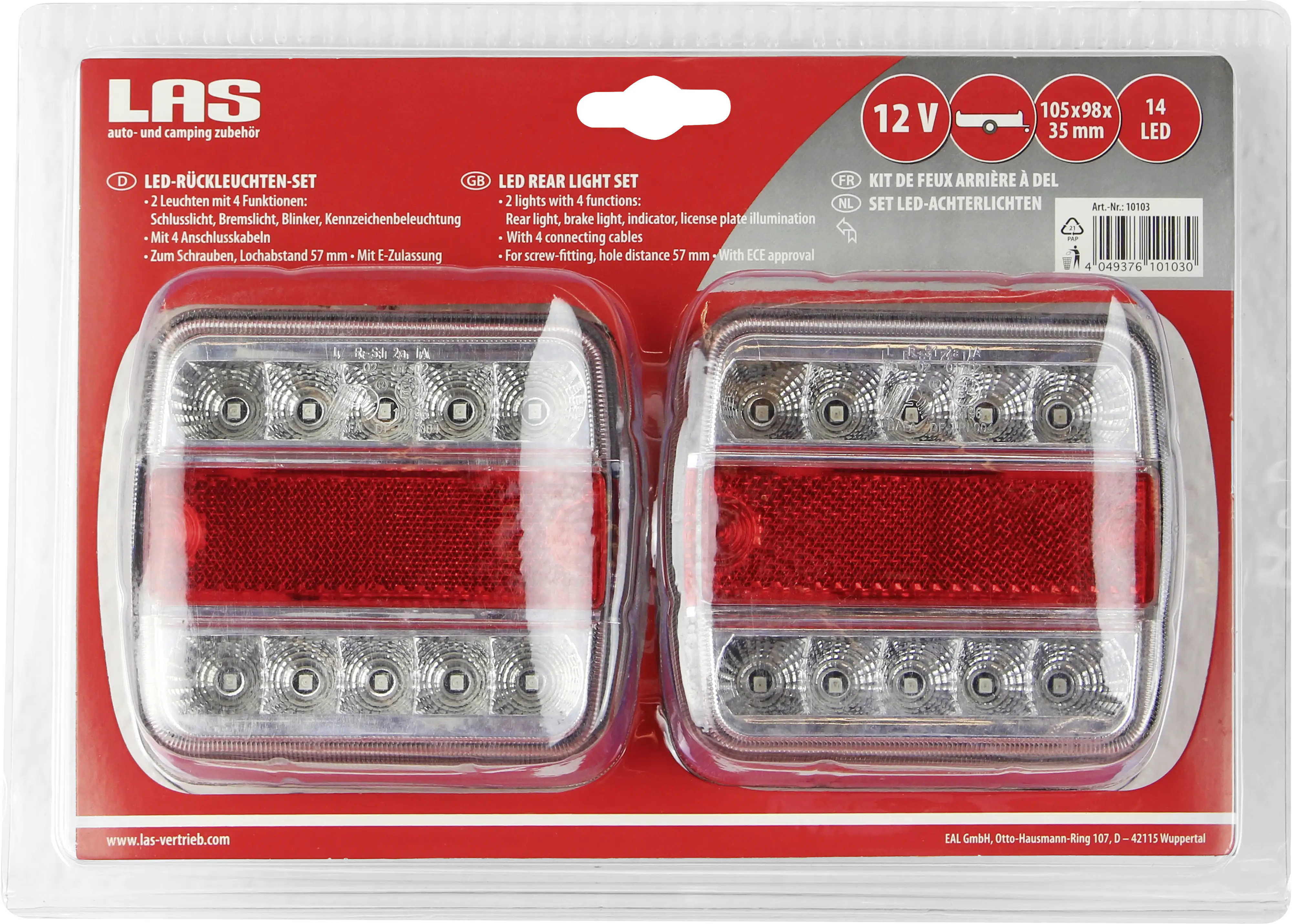 LAS LED Rückleuchten-Set 10103 12V rechts und links LAS LED Rückleuchten-Set 10103 12V rechts und links