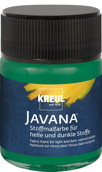 Kreul Javana Stoffmalfarbe für helle und dunkle Stoffe dunkelgrün 50 ml Kreul Javana Stoffmalfarbe für helle und dunkle Stoffe dunkelgrün 50 ml