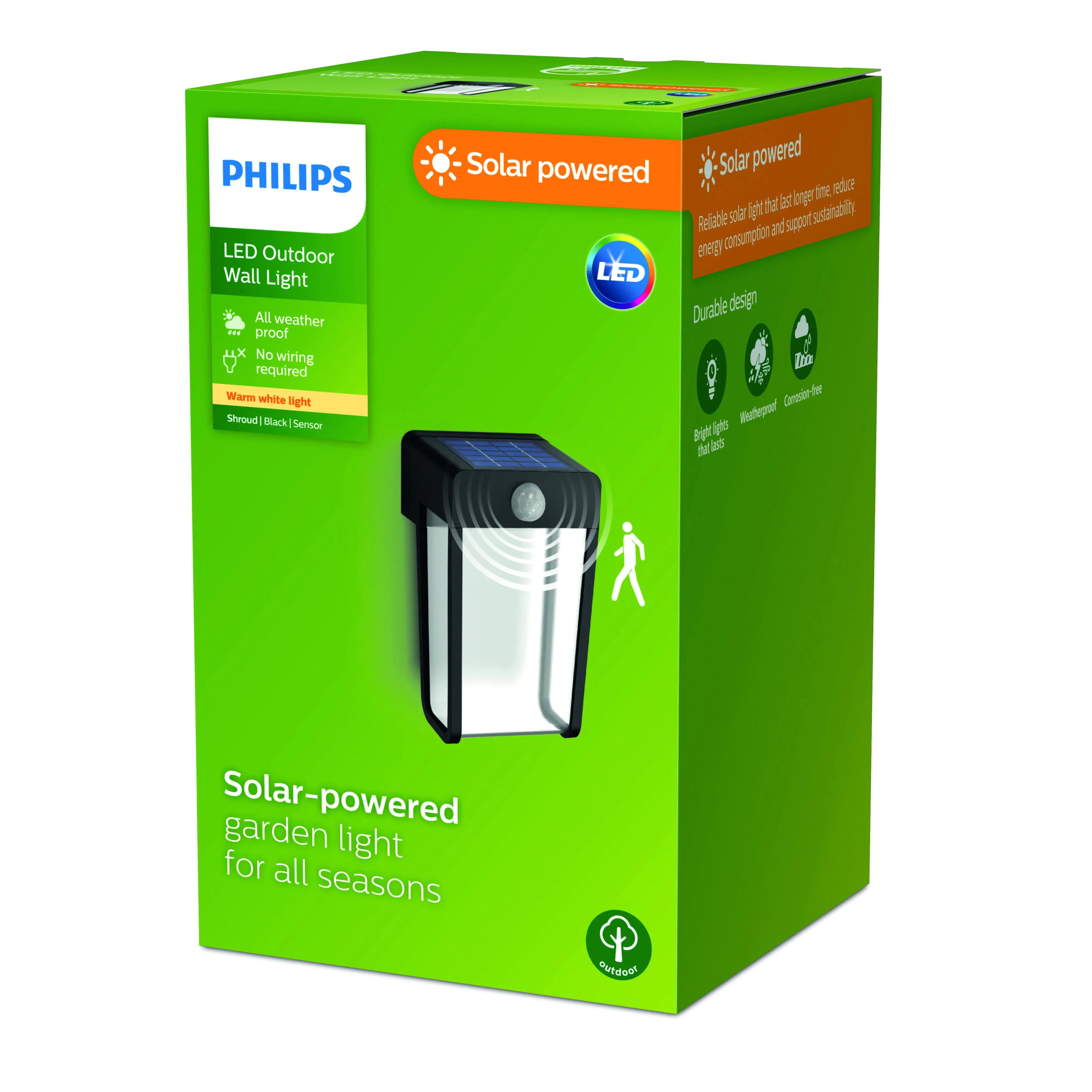 Solar Wandleuchte Shroud 20,5 x 12,5 x 12 cm transparent