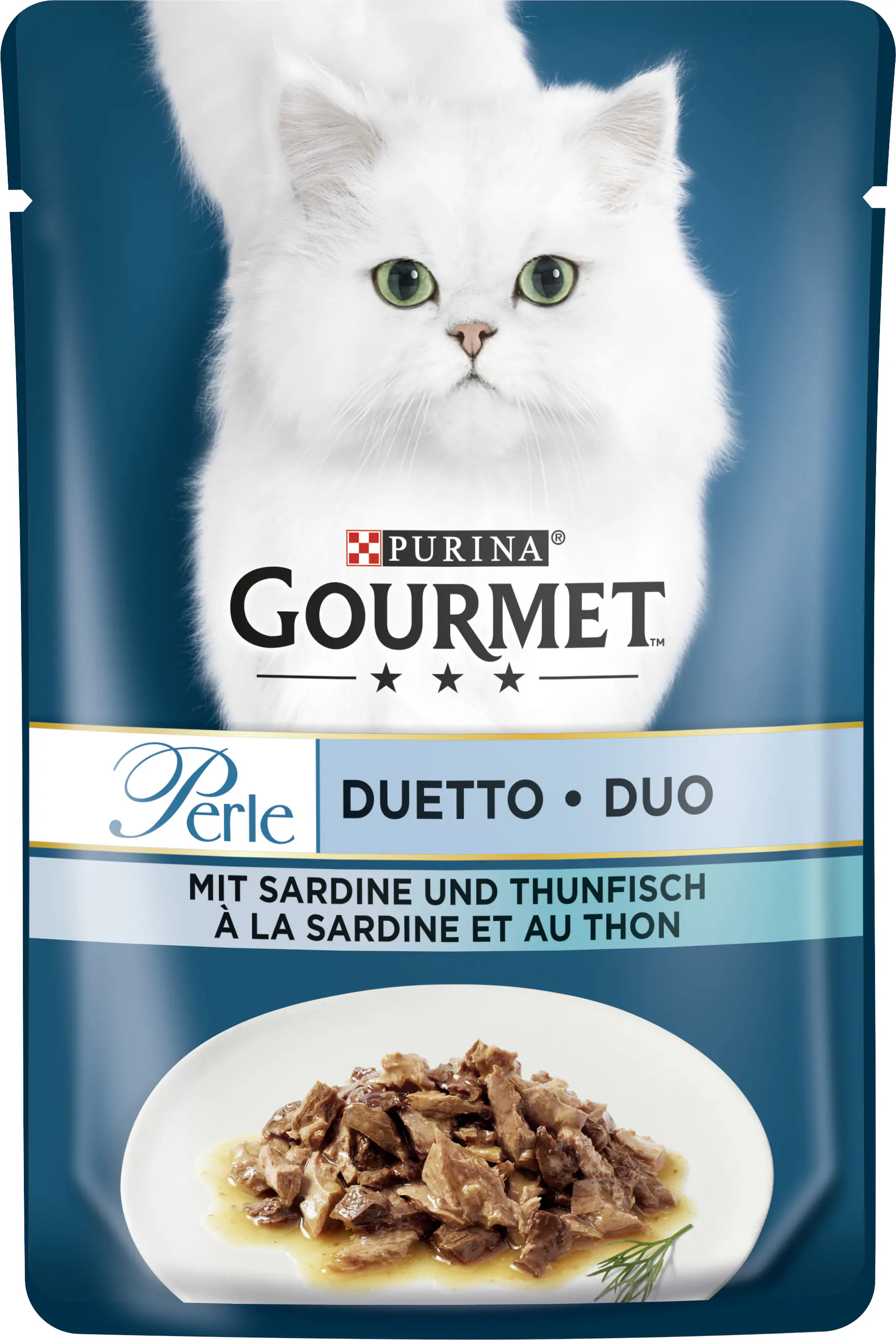 Gourmet Perle Duetto mit Sardine & Thunfisch 85 g Gourmet Perle Duetto mit Sardine & Thunfisch 85 g