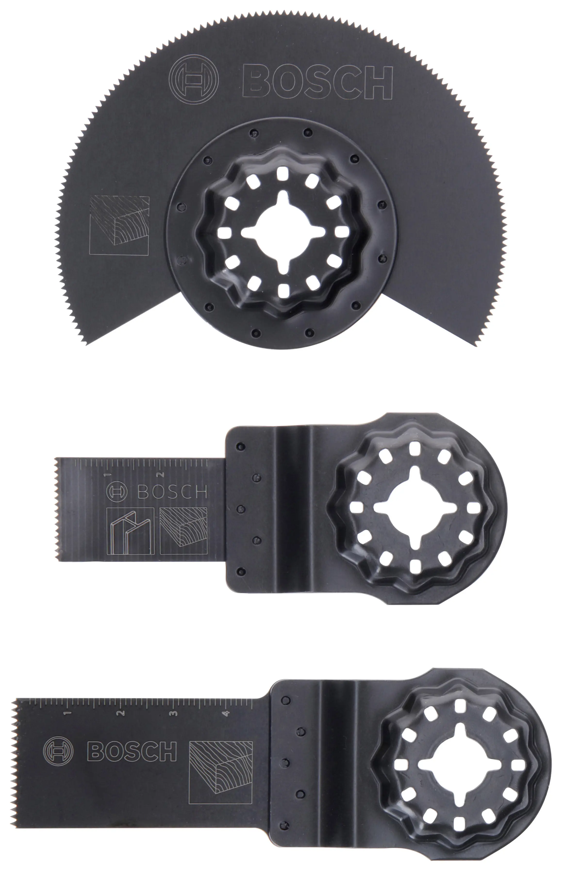Bosch Sägeblätter Starlock Starter-Set Wood für Multifunktionsgeräte 3-teilig