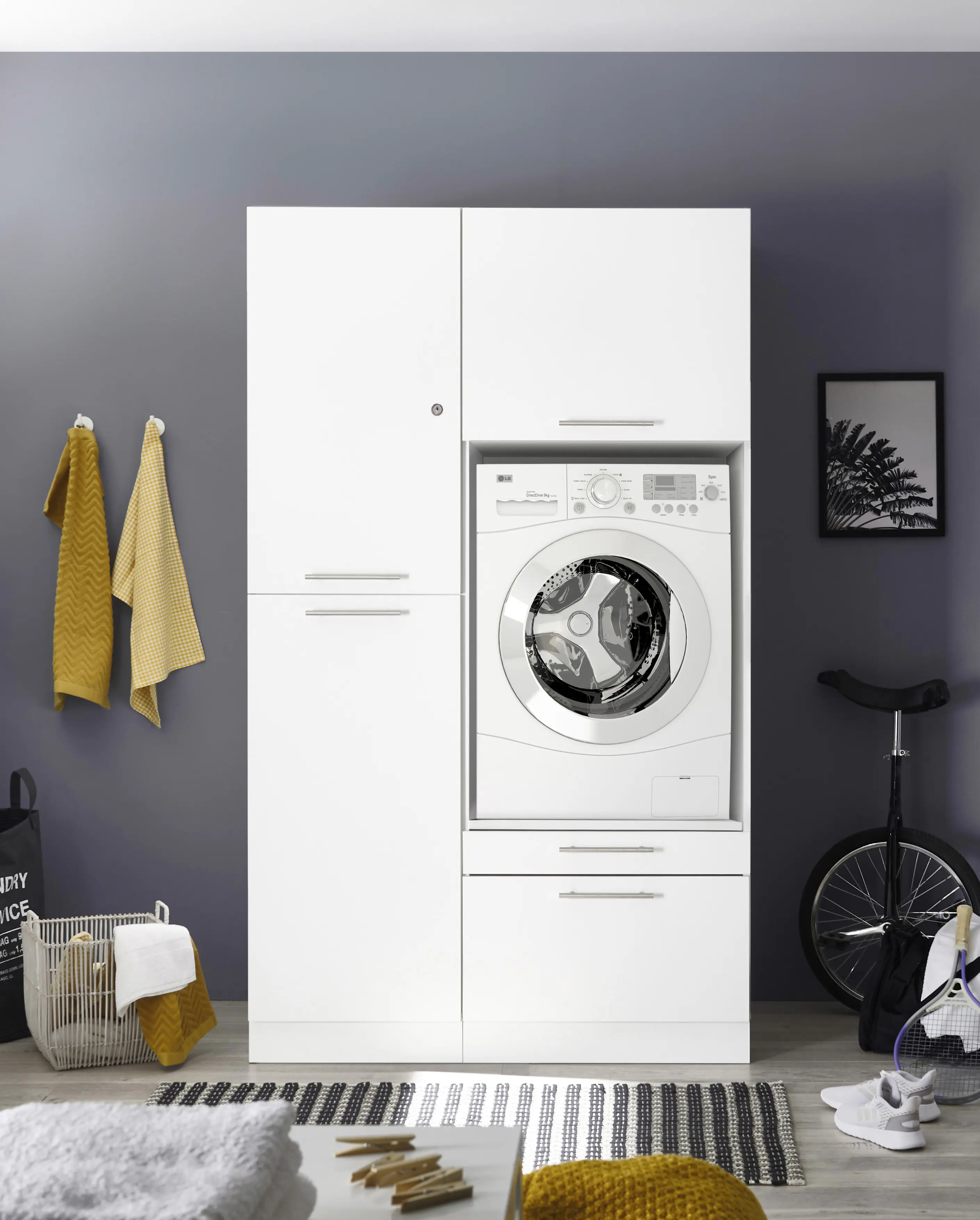 Respekta Waschmaschinenschrank Clara Waschmaschinenumbauschrank HWRSET9 Respekta Waschmaschinenschrank Clara Waschmaschinenumbauschrank HWRSET9