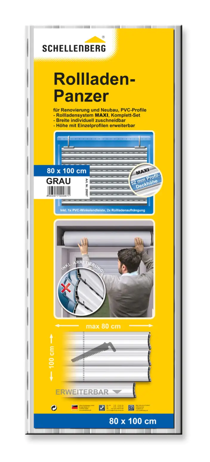 Schellenberg Rollladenpanzer Maxi, grau, 80 x 100 cm