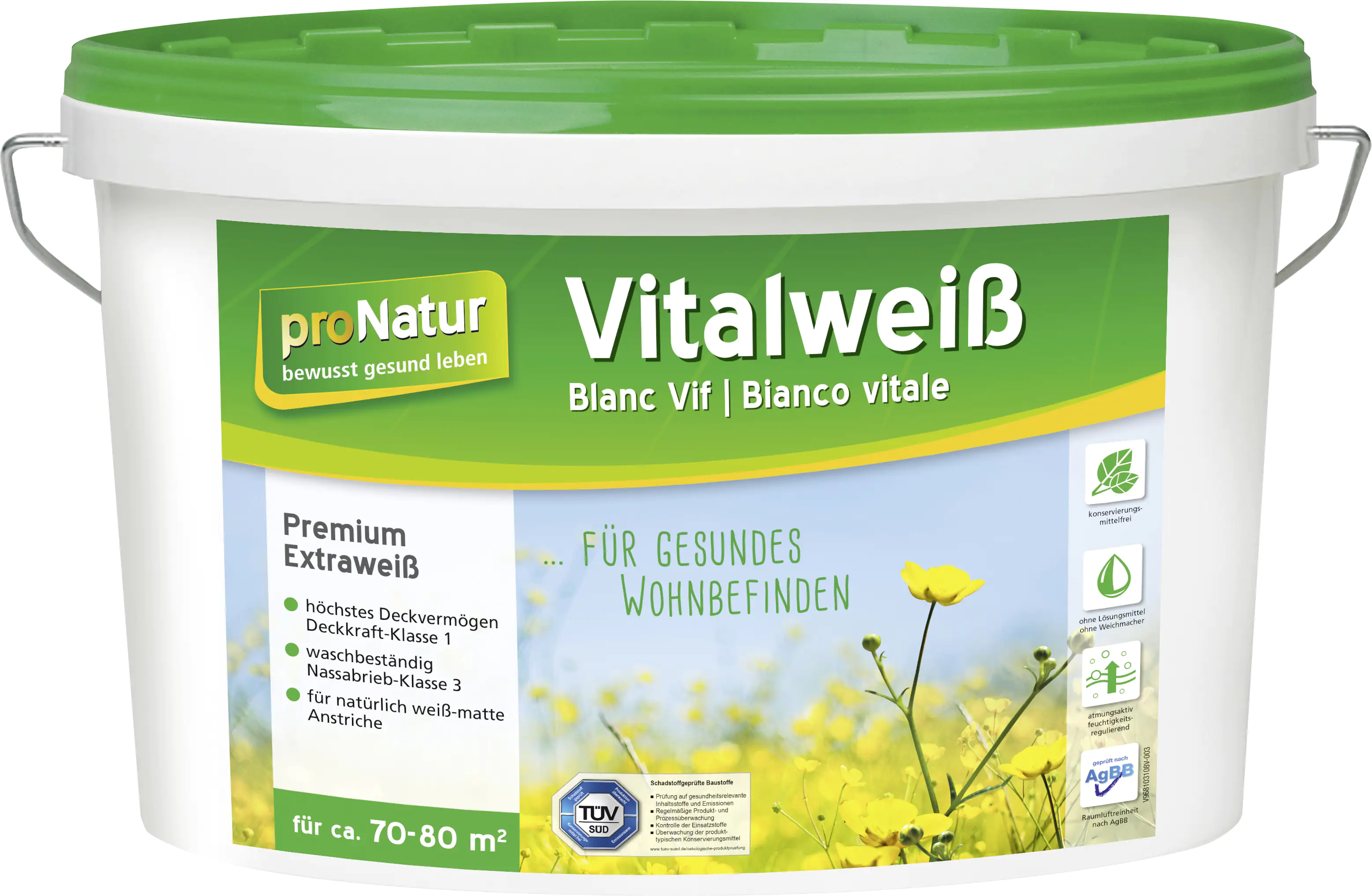 Pronatur Vitalweiß 10 L weiß matt