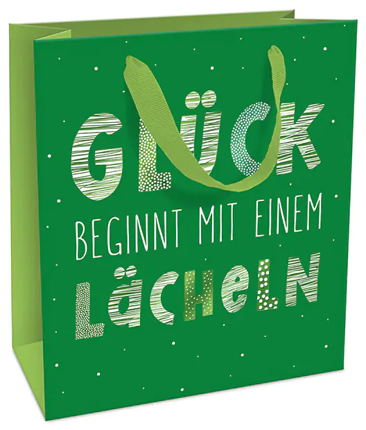 Braun & Company Geschenktasche Lächeln 18 x 21 x 8 cm