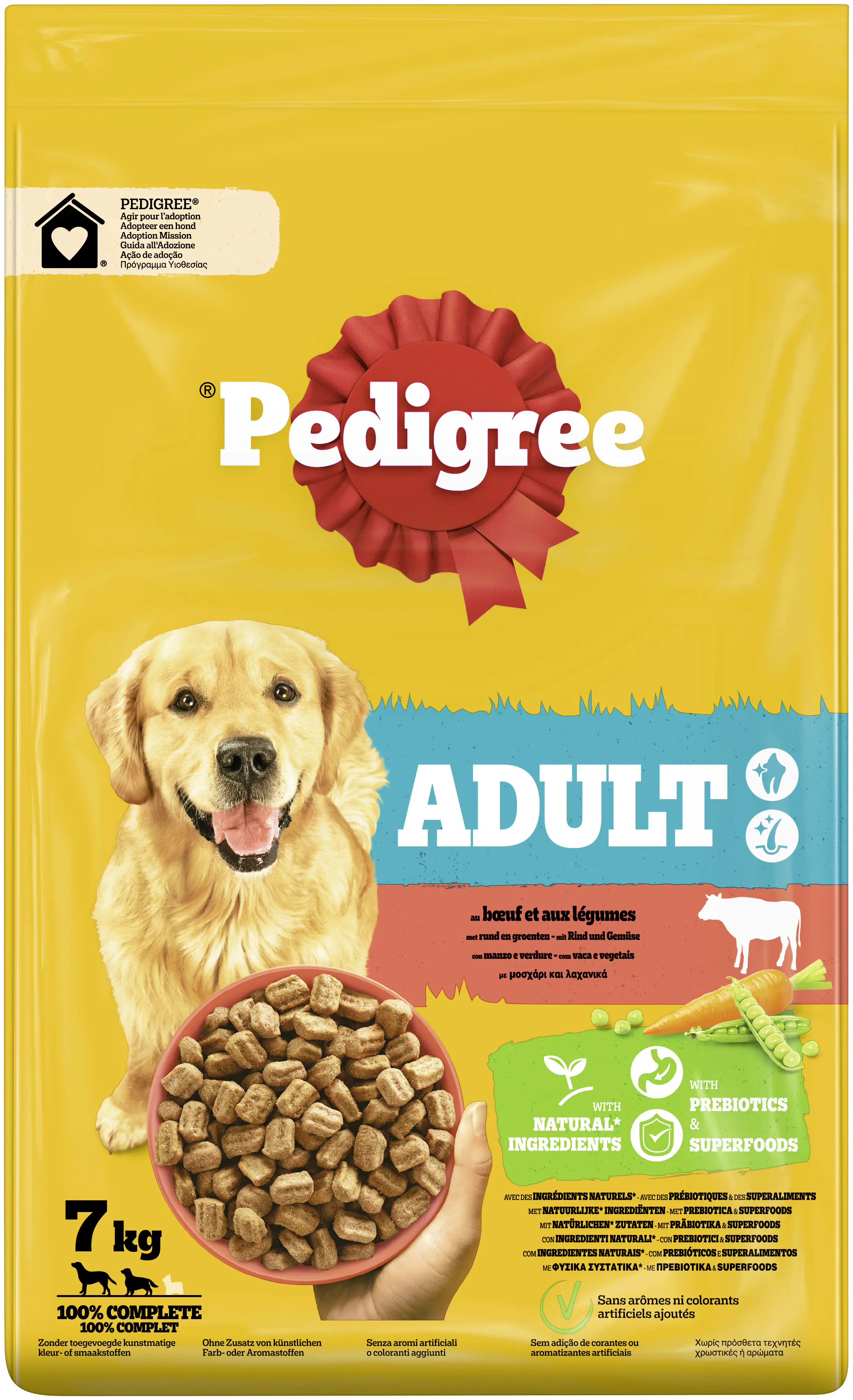 Pedigree Hundetrockenfutter Adult 7 kg Rind & Gemüse