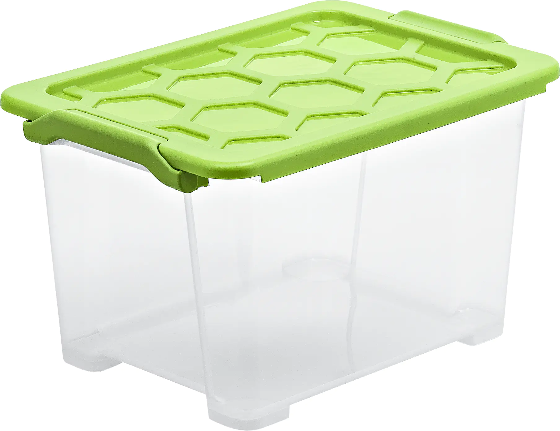 Rotho Aufbewahrungsbox EVO Safe inkl. Deckel 15 L transparent/grün