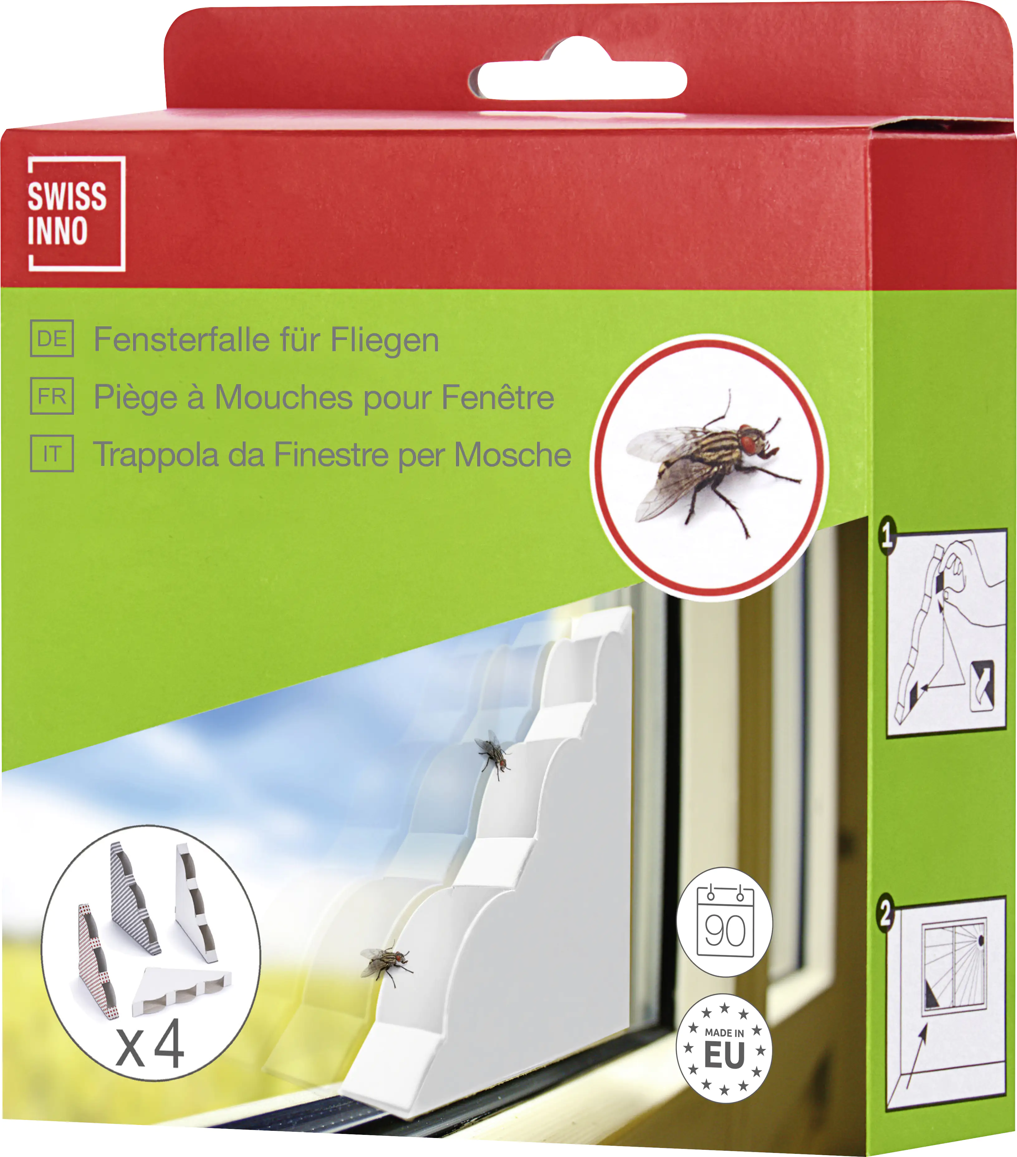 Swissinno Natural Control Fensterfalle für Fliegen 4er Set Swissinno Natural Control Fensterfalle für Fliegen 4er Set