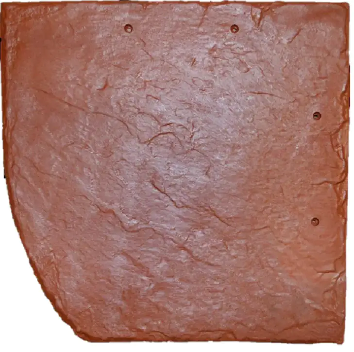 Stabuflex Kunststoff Schindel Bogen links 25 x 25 cm terrakotta Stabuflex Kunststoff Schindel Bogen links 25 x 25 cm terrakotta