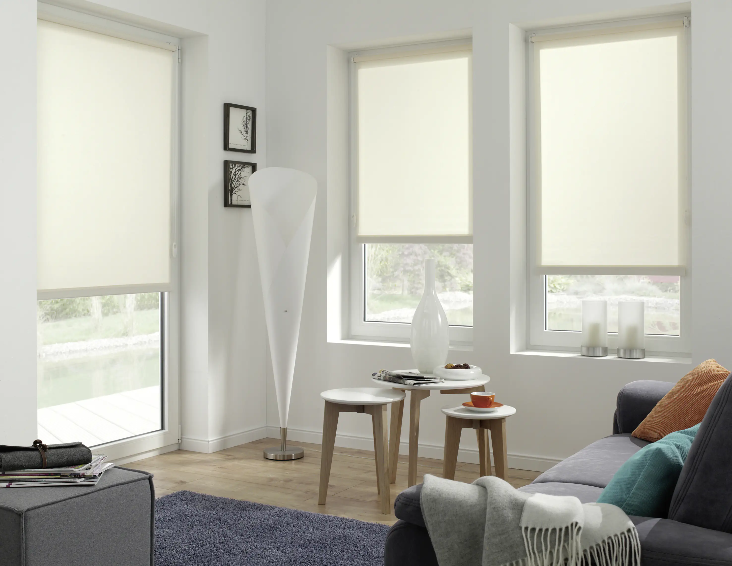 Gardinia Easyfix Rollo Uni weiß 90 x 210 cm