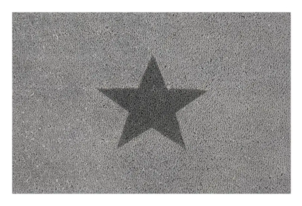 4002398196248 Fußmatte Stars Kokos grau, 40 x 60 cm
