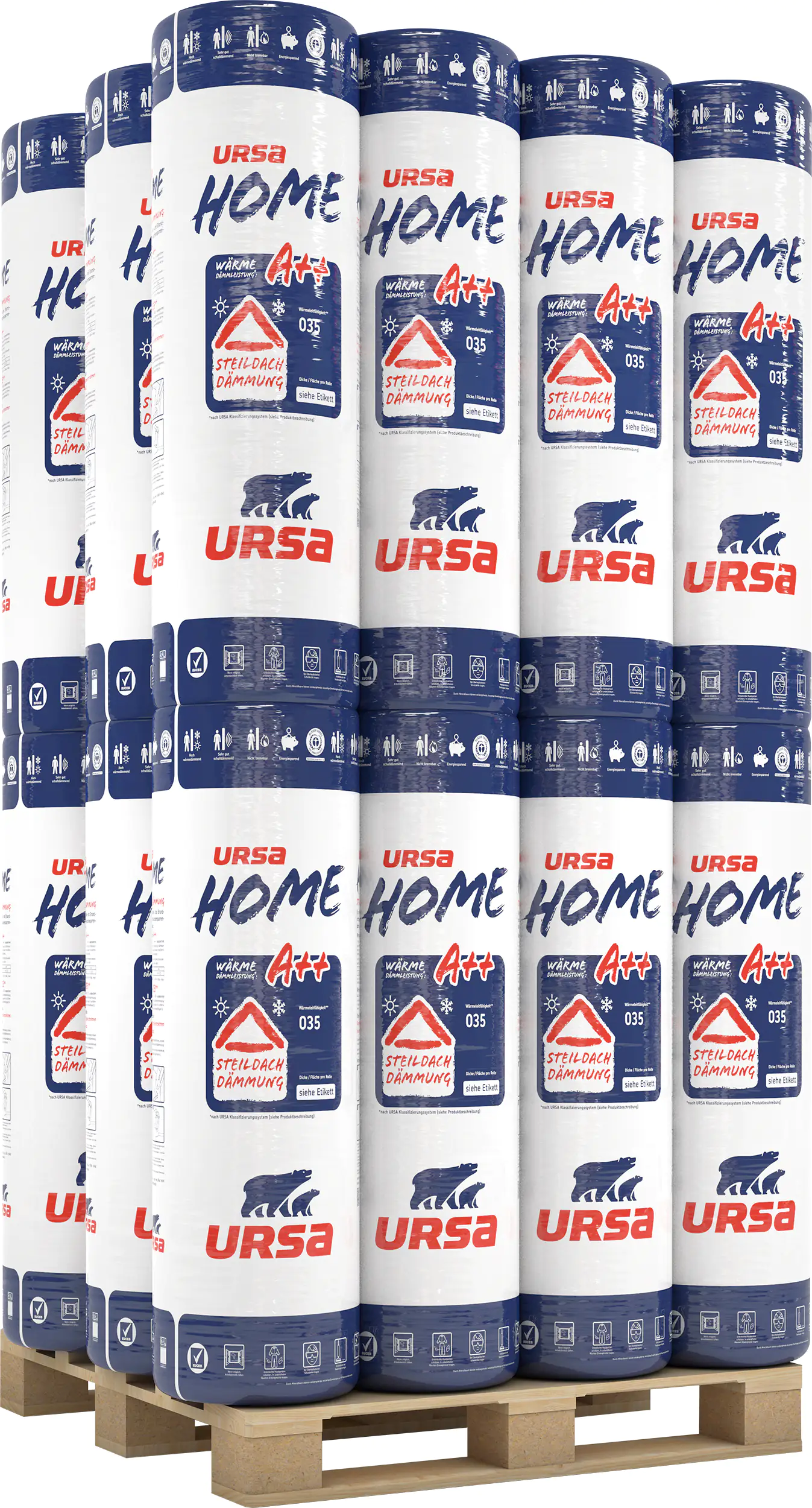 Ursa Home Klemmfilz Glaswolle WLG 035 3500 x 1200 x 160 mm 24 St. Palettenabnahme Ursa Home Klemmfilz Glaswolle WLG 035 3500 x 1200 x 160 mm 24 St. Palettenabnahme