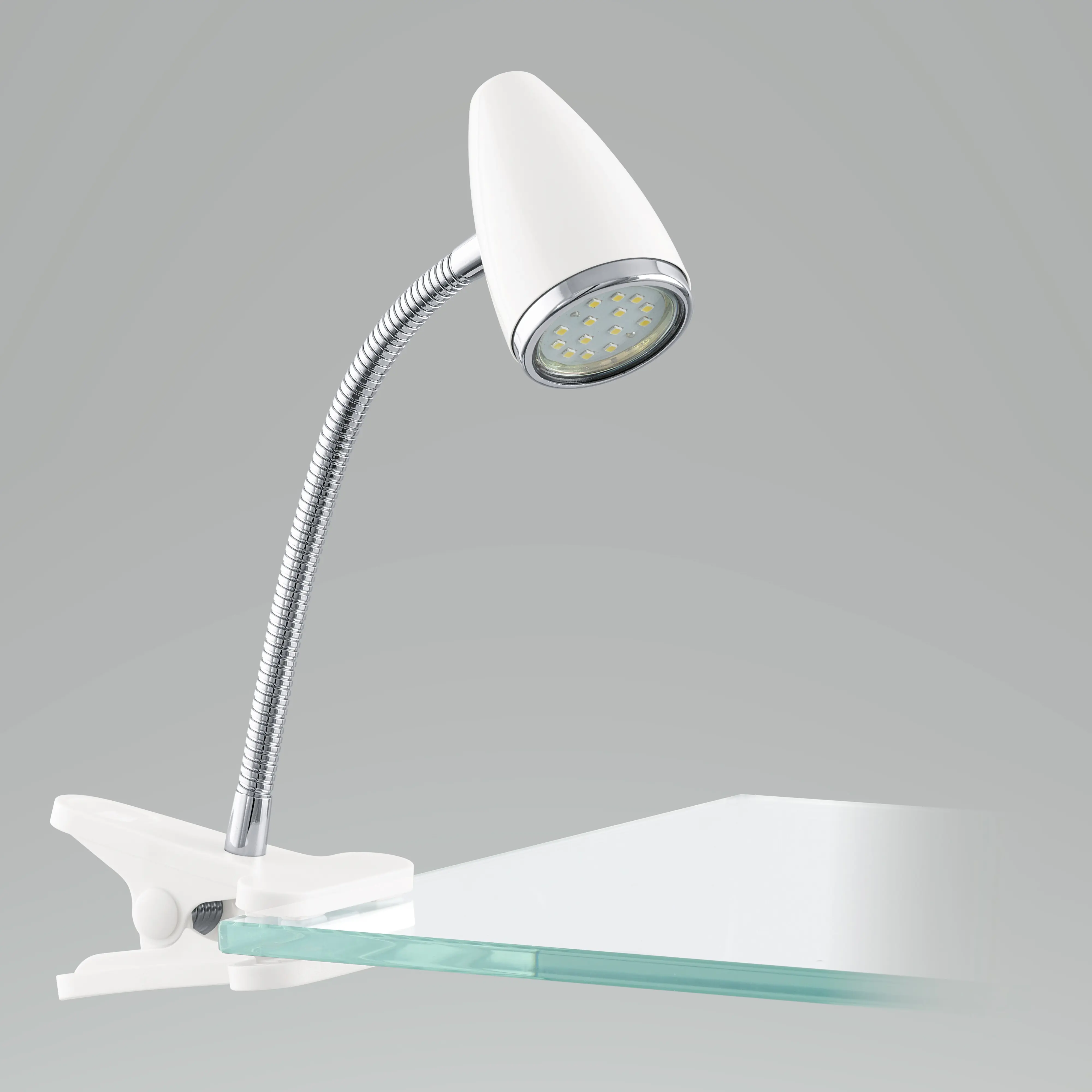 Eglo Klemmleuchte Riccio 1 GU10 weiß chrom Stahl