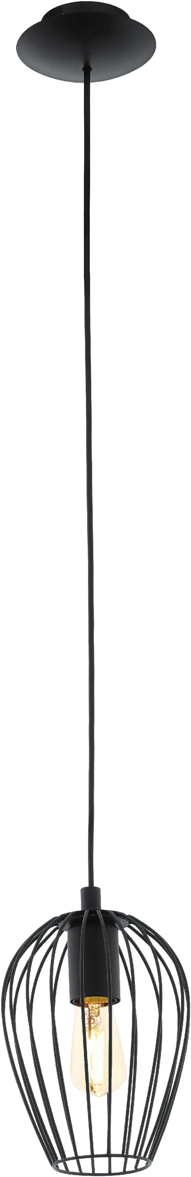 Eglo Pendelleuchte Newtown schwarz Ø 16 cm E27, max. 60 W