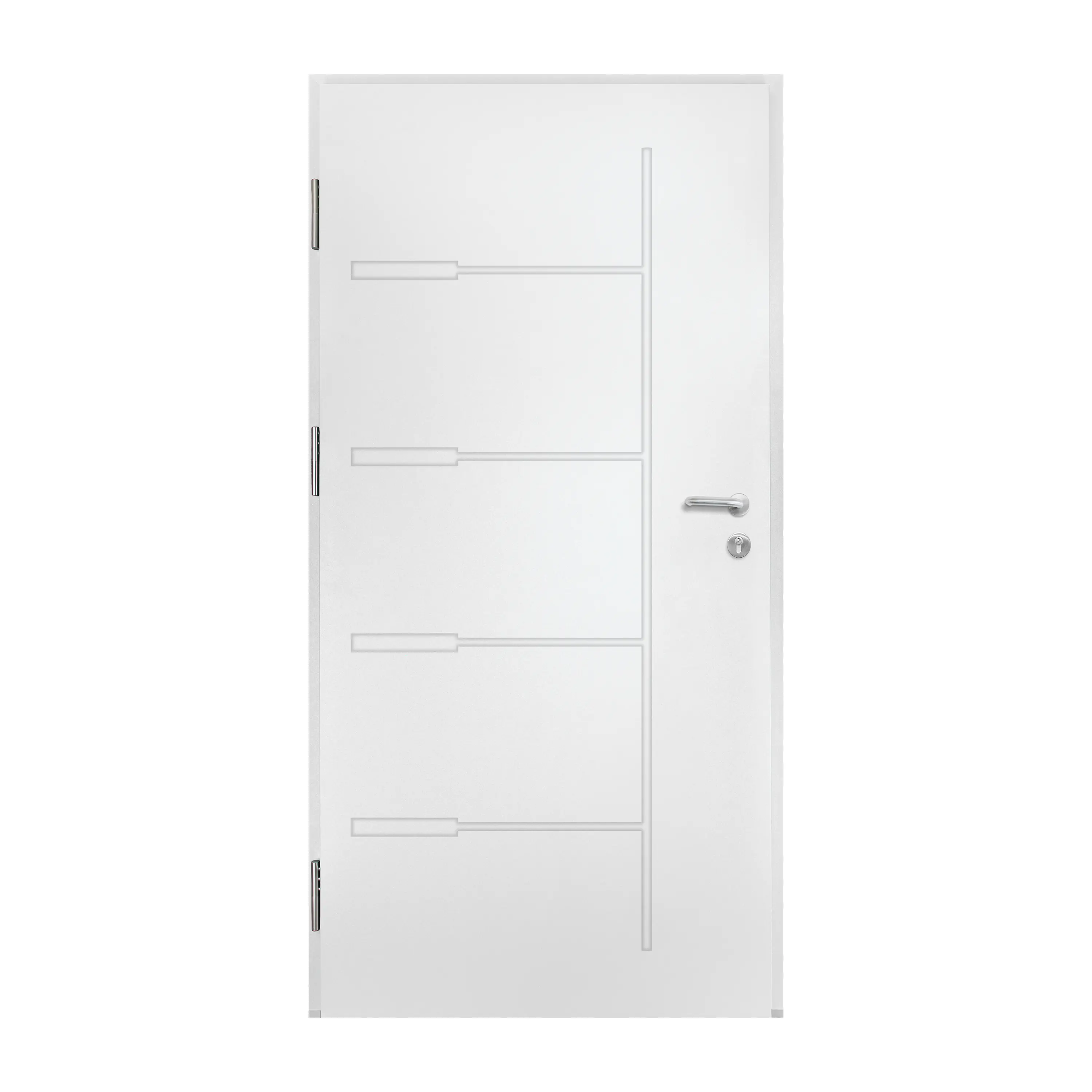 Splendoor Haustür Passivedoor Premium H1 Aluminium/Stahl weiß DIN links 98 x 208 cm  