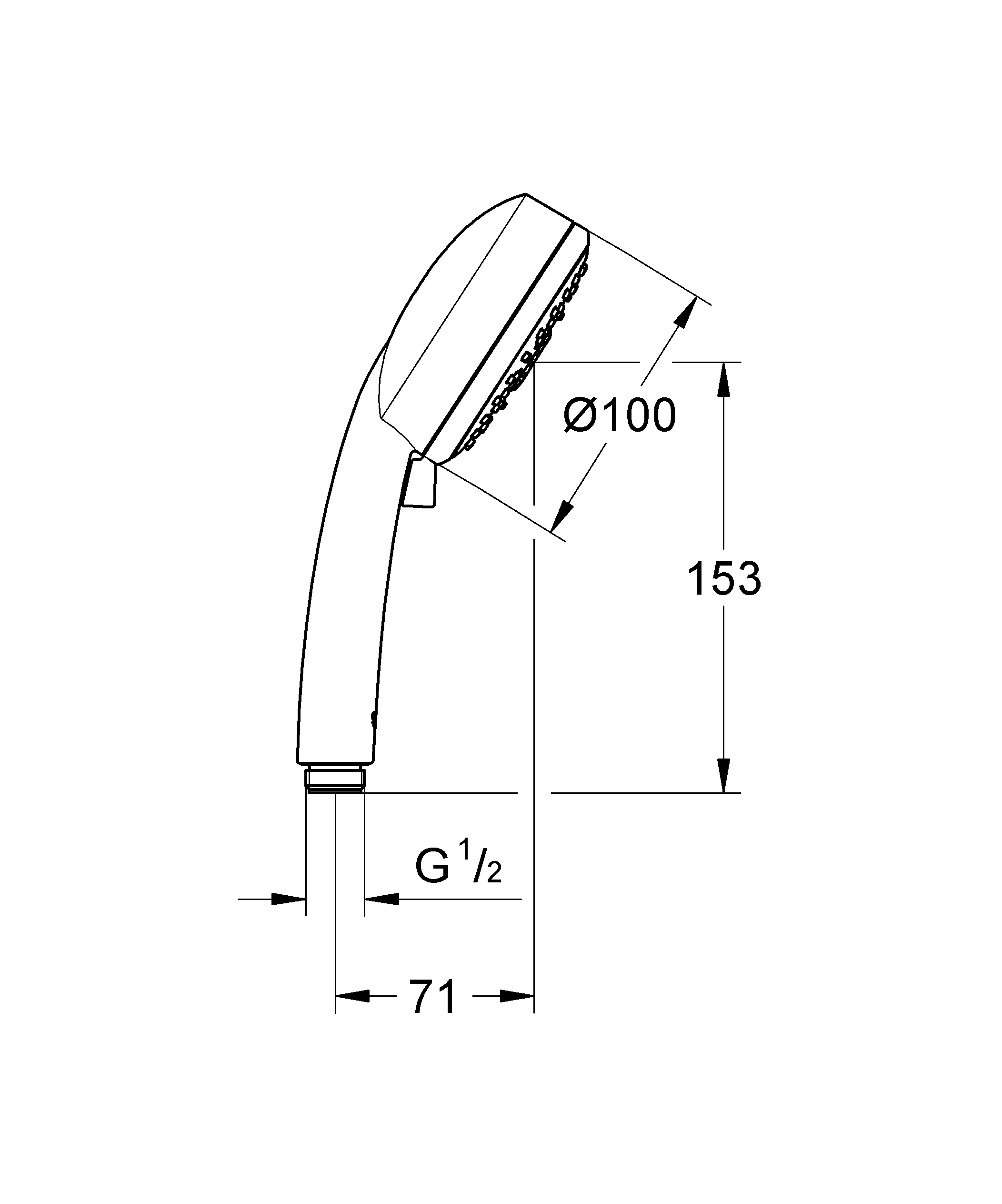 Grohe Handbrause Vitalio Comfort 4 Strahlarten, verchromt