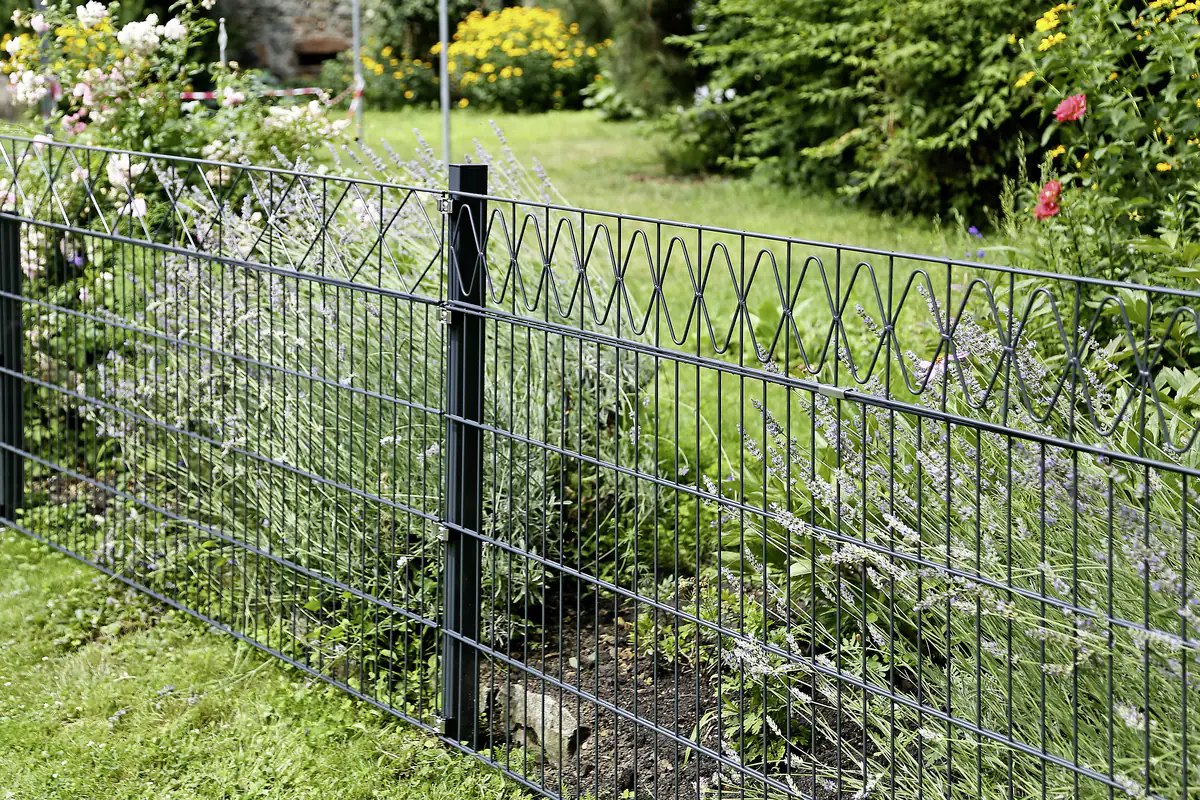 Alberts Doppelstabmatten-Grundset Eleganz 200 x 120 cm 16 m anthrazit