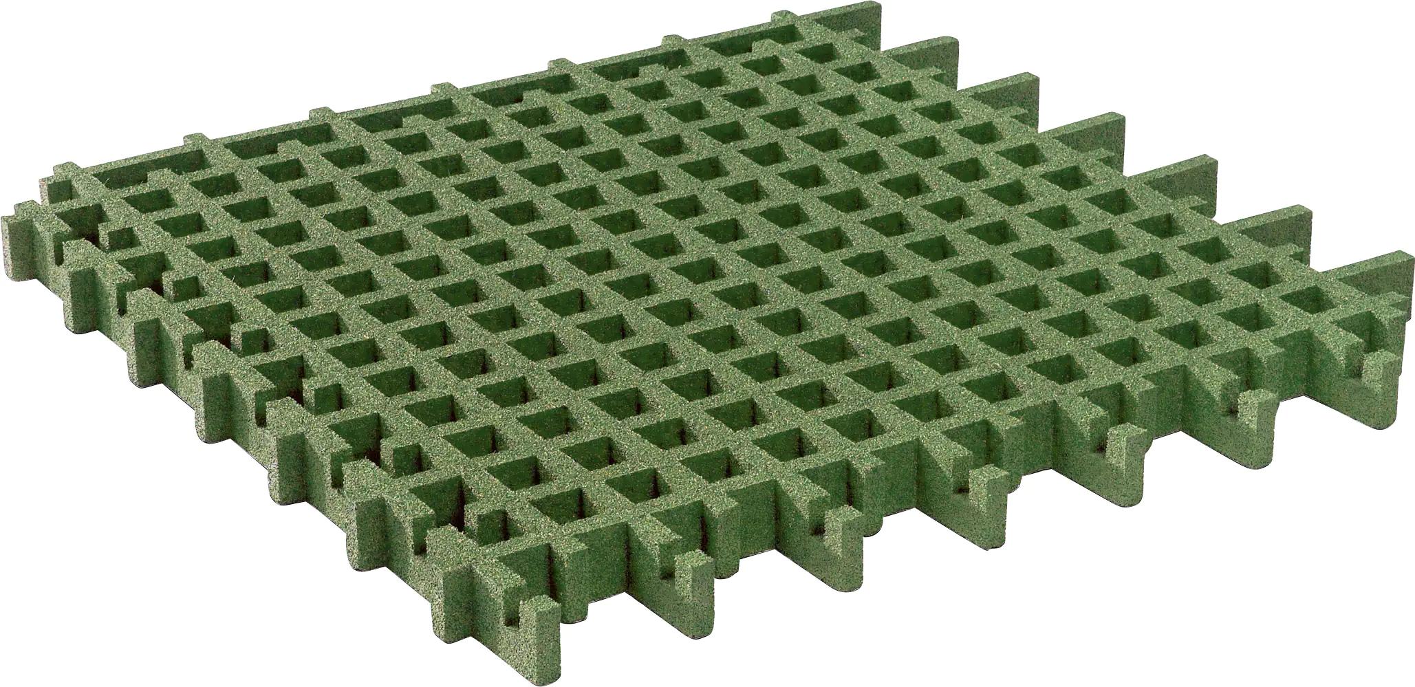 Rasengittersystem / Fallschutz 100 x 100 cm aus Gummigranulat, grün