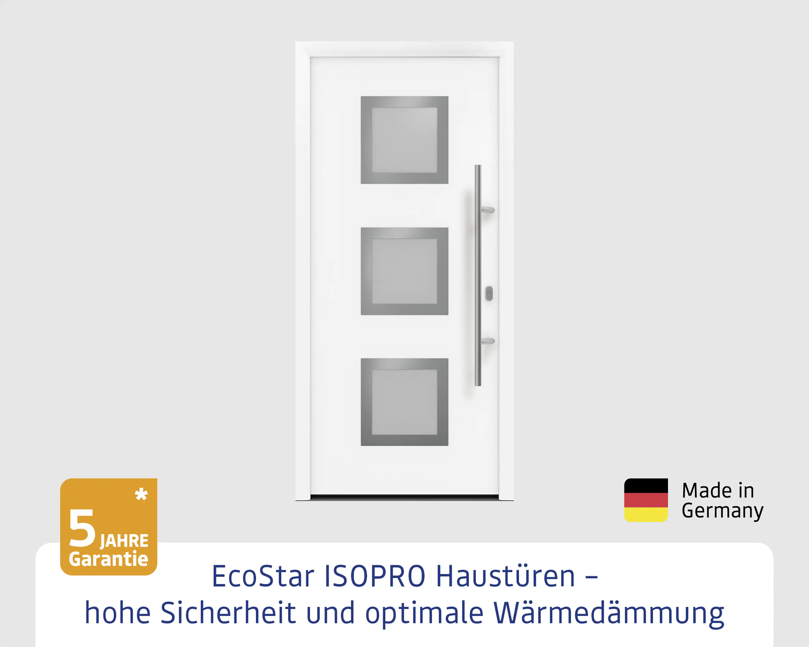 EcoStar Haustür ISOPRO IP 810S verkehrsweiß 110 x 210 cm EcoStar Haustür ISOPRO IP 810S verkehrsweiß 110 x 210 cm