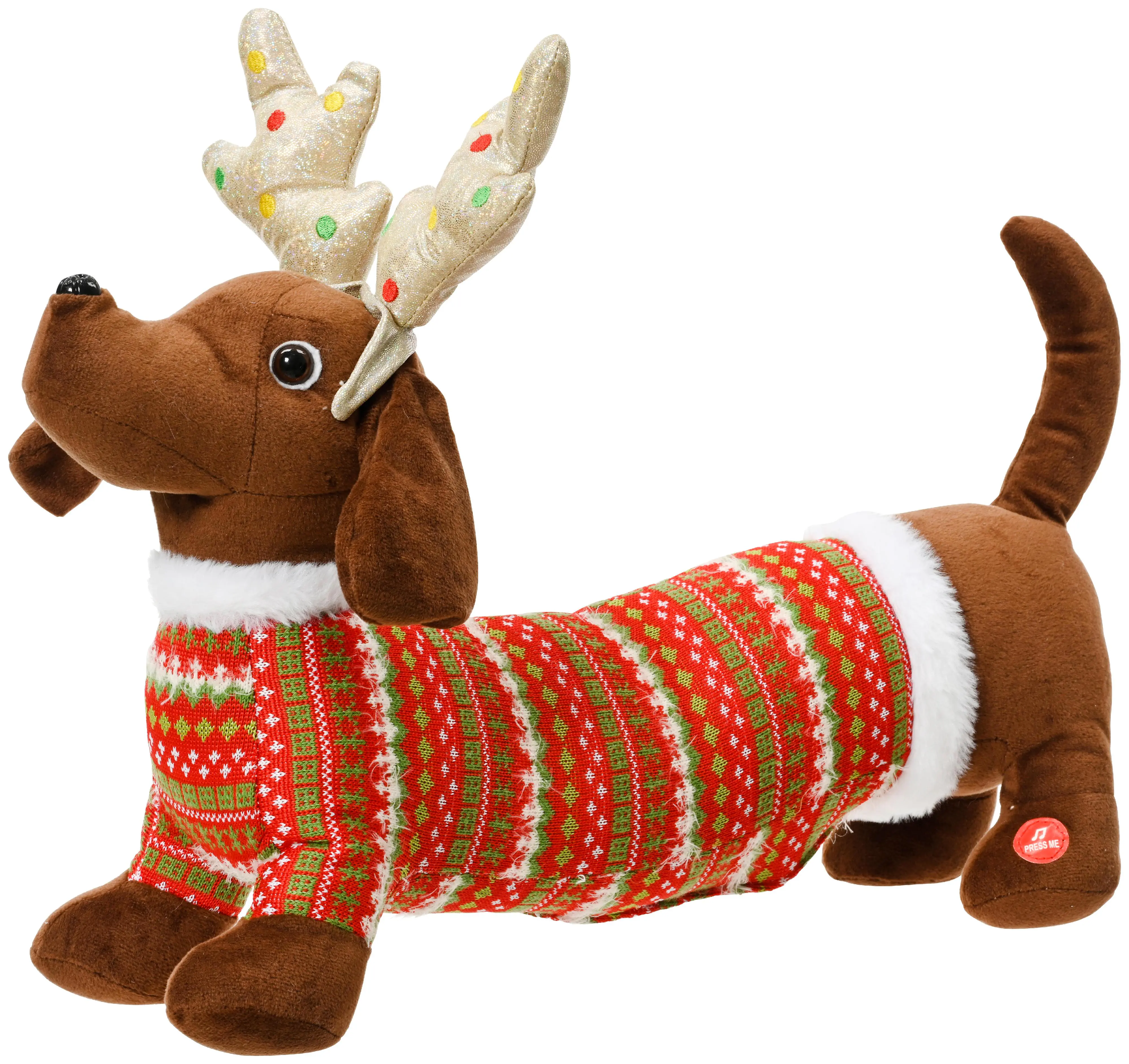 Decoris Dekofigur Hund beweglich braun Decoris Dekofigur Hund beweglich braun