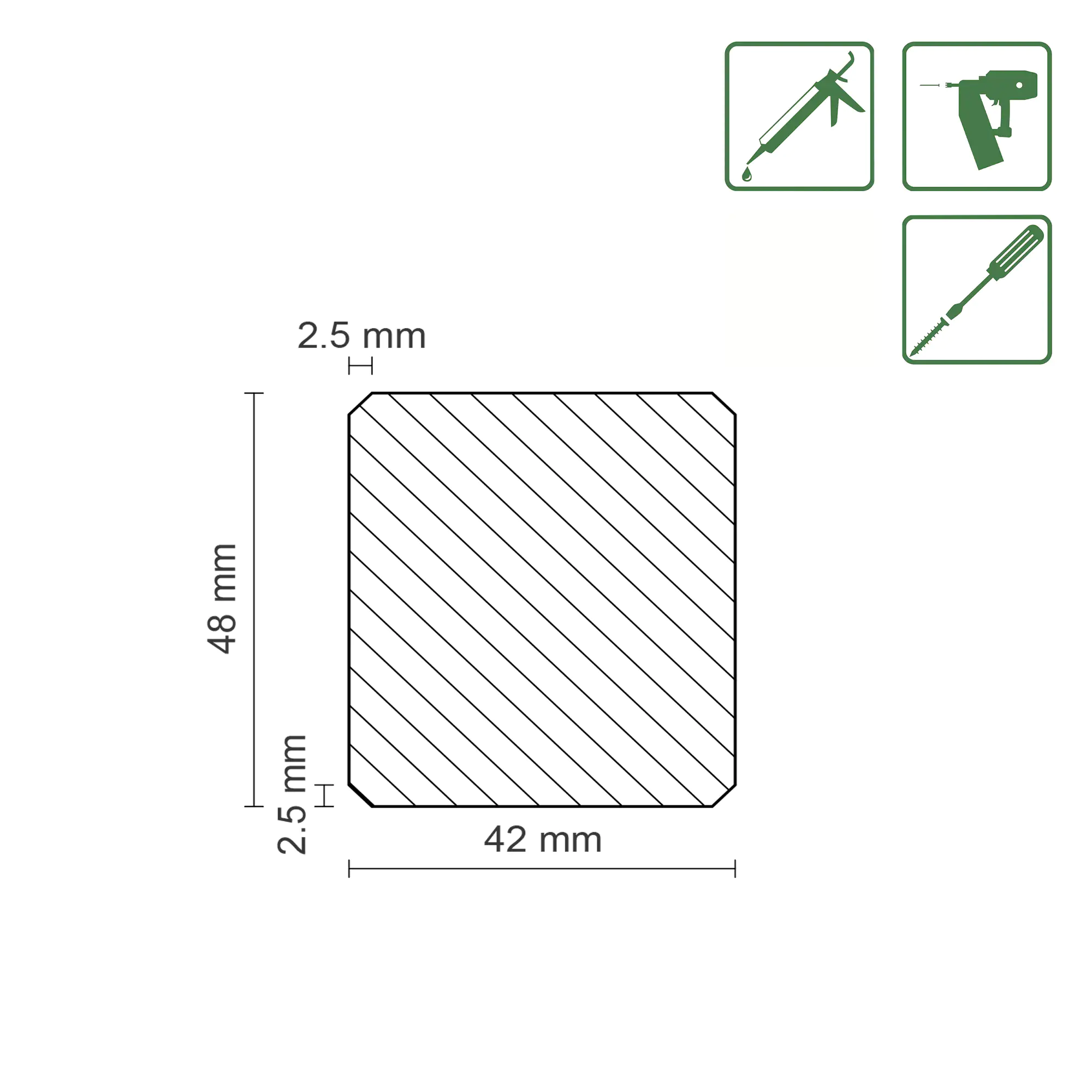 FN Neuhofer Rahmen Wood Pro 240 cm 48 x 42 mm Fichte