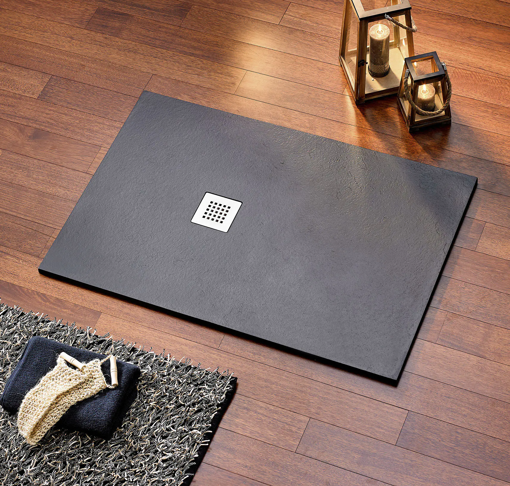 Ottofond Duschwanne Strato 120 x 80 x 2,7 cm, anthrazit