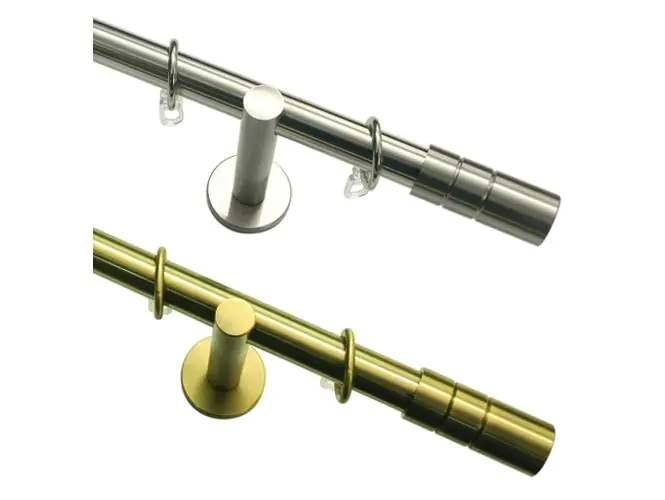 Gardinia Stilgarnitur Zylinder edelstahl, 120 cm, Ø 20 mm Gardinia Stilgarnitur Zylinder edelstahl, 120 cm, Ø 20 mm