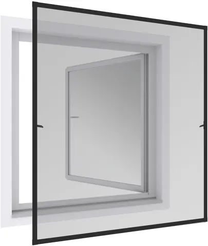 Windhager IS Fliegenschutz-Fenster Expert 100 x 120 cm schwarz/anthrazit