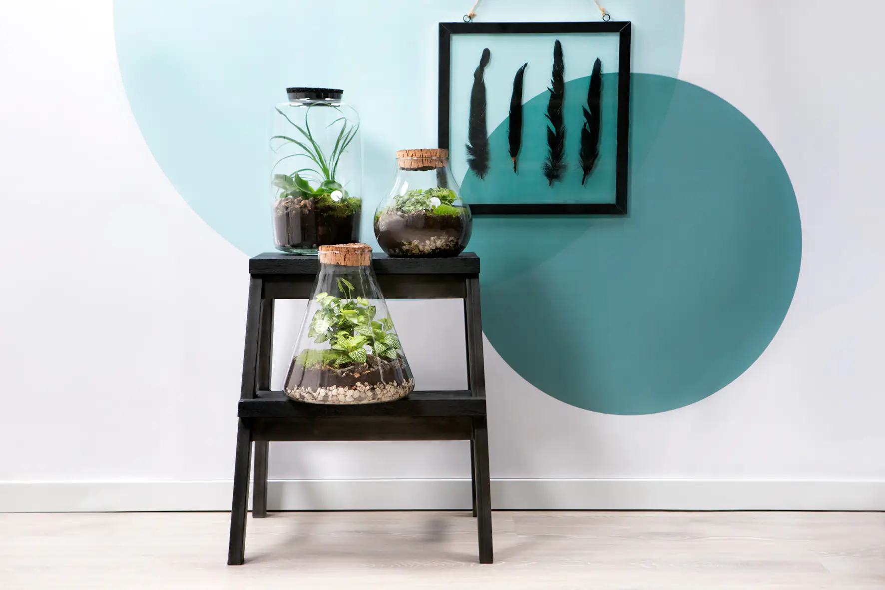 Flaschengarten DIY-Set Rund Medium 7-teilig