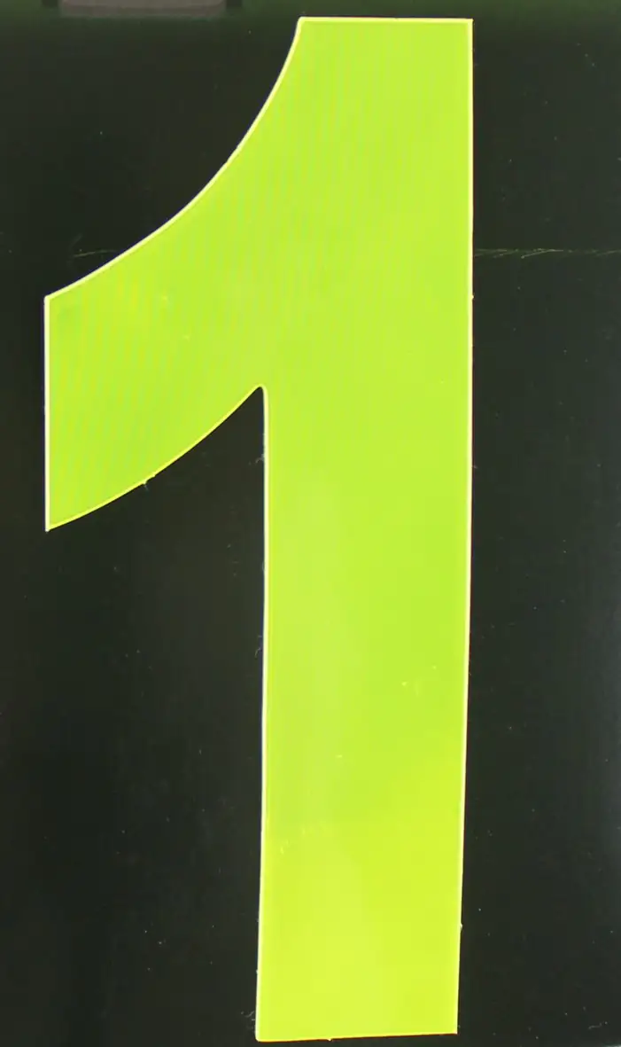 Conacord Reflektierende Klebezahl 1 gelb 170 mm "1"