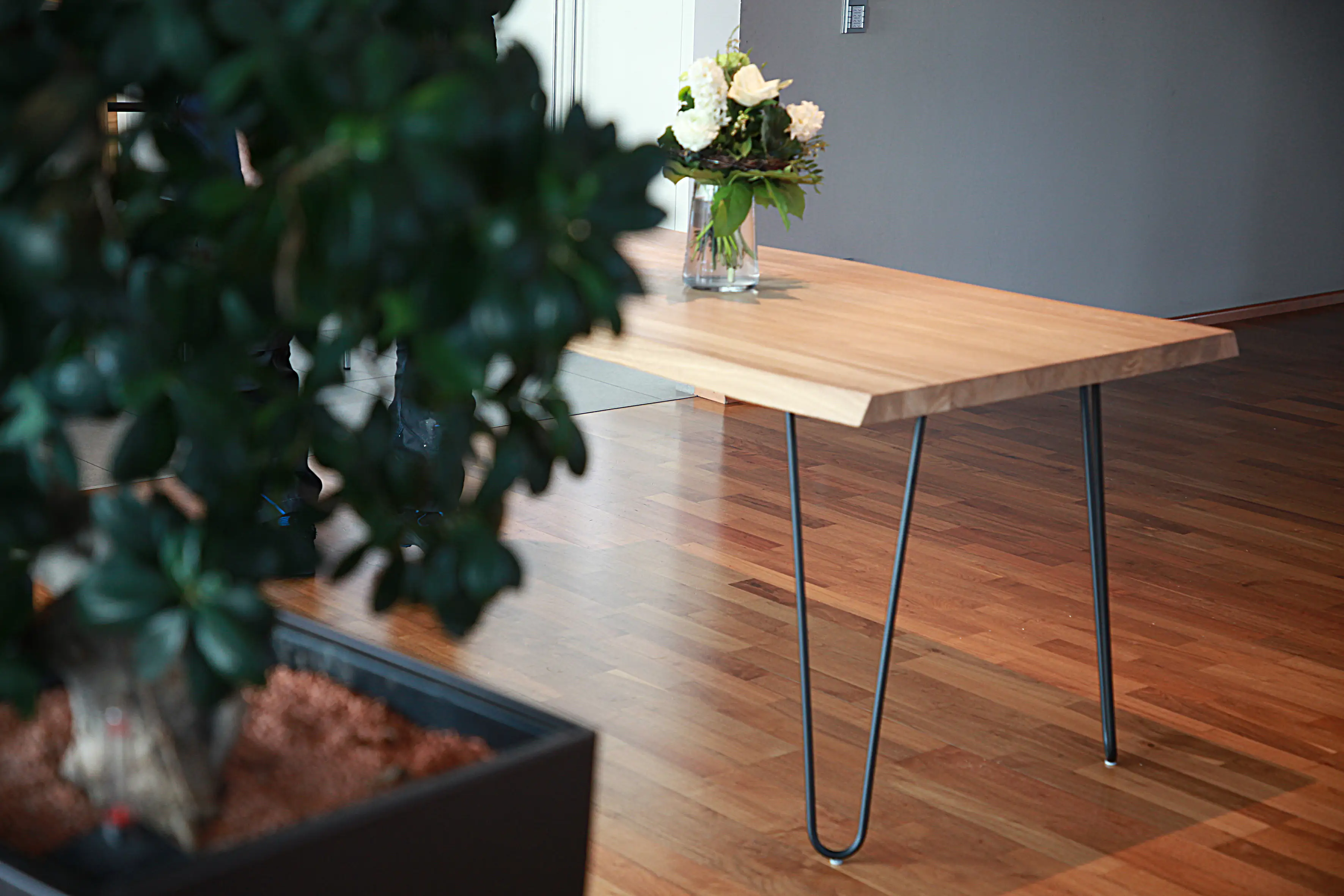 Dieda Tischbein Hairpin schwarz Maße (L x B x H): 710 x 255 x 59 mm