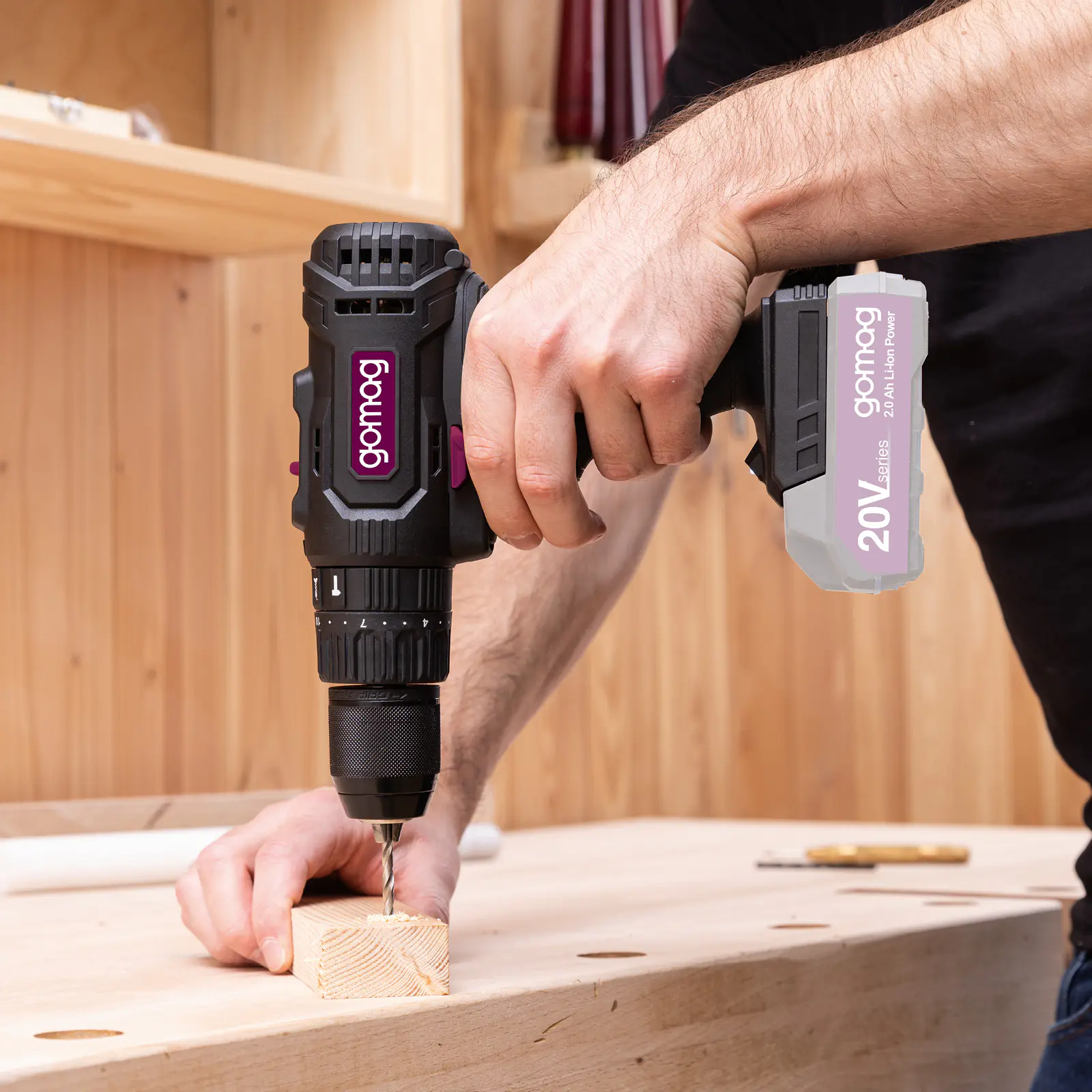 Gomag Akku-Schlagbohrschrauber GO-SBS45 20 V inkl. 2 Ah Starter-Kit