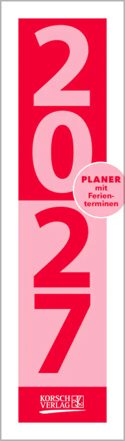 Korsch Kalender Streifenplaner Mini 2027 rot