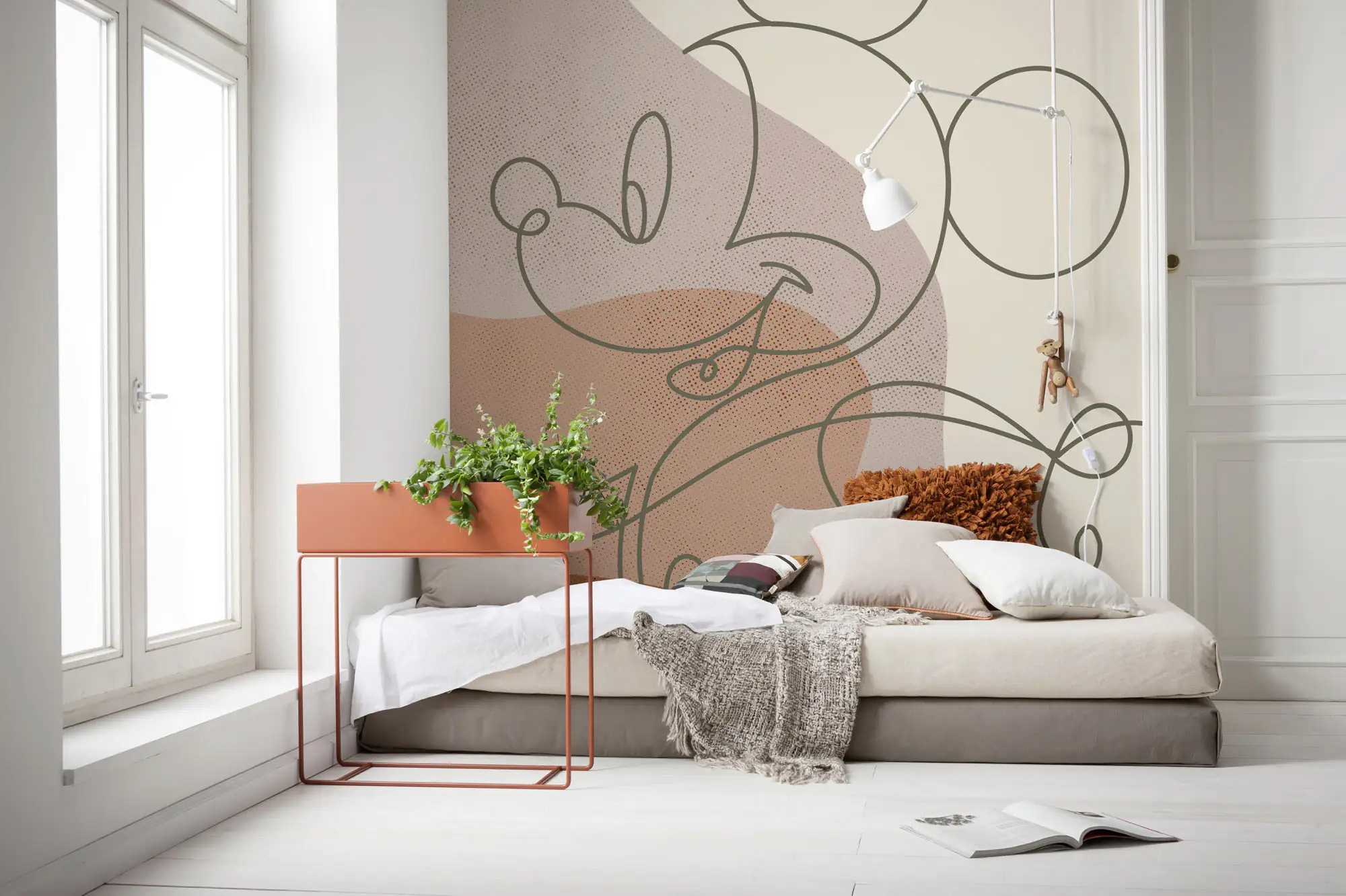Komar Vlies Fototapete Mickey Line Drawing 250 x 280 cm Komar Vlies Fototapete Mickey Line Drawing 250 x 280 cm