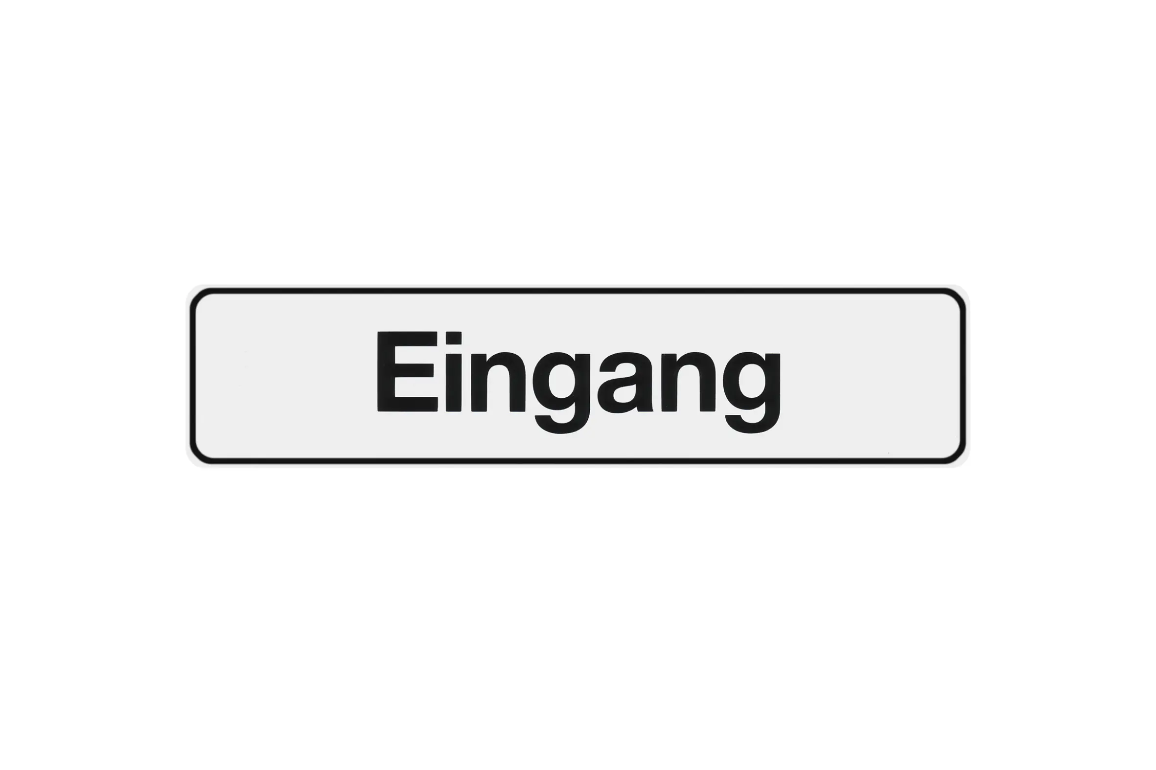 Conmetall Aufkleber Eingang PVC 20 x 4,8 cm weiß/schwarz