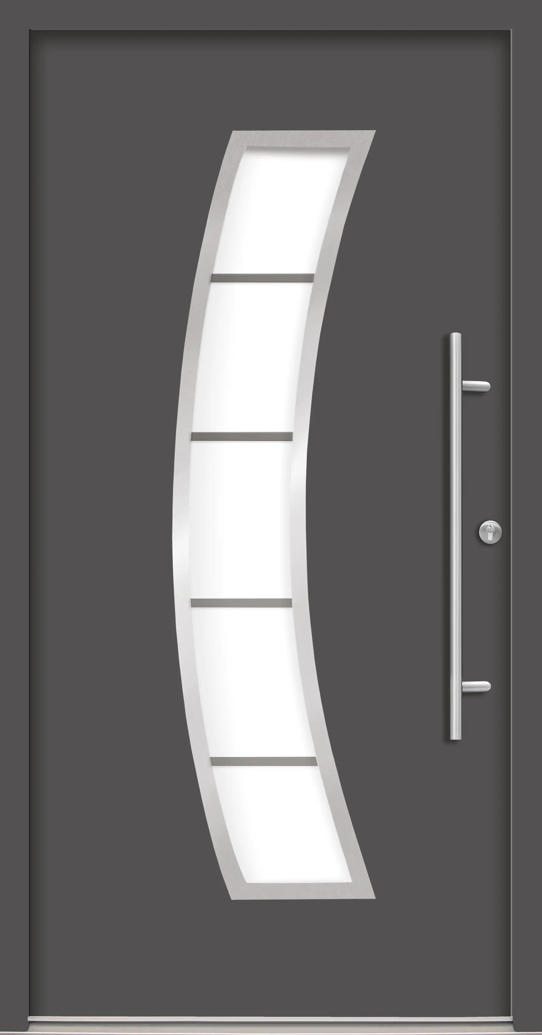 Splendoor Haustür Passivedoor Premium P14 Anthrazit DIN Rechts 100 x 210 cm