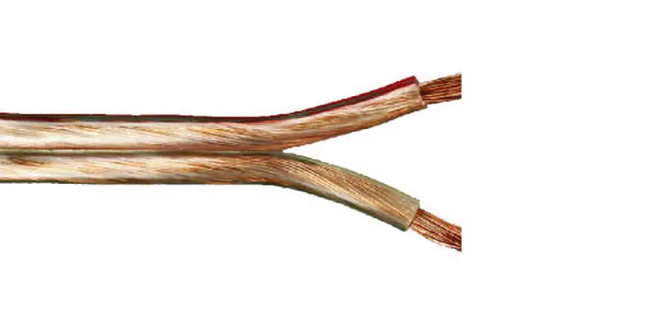 Lautsprecherleitung LS-FL 2 x 6 - 1 Meter, transparent/rot