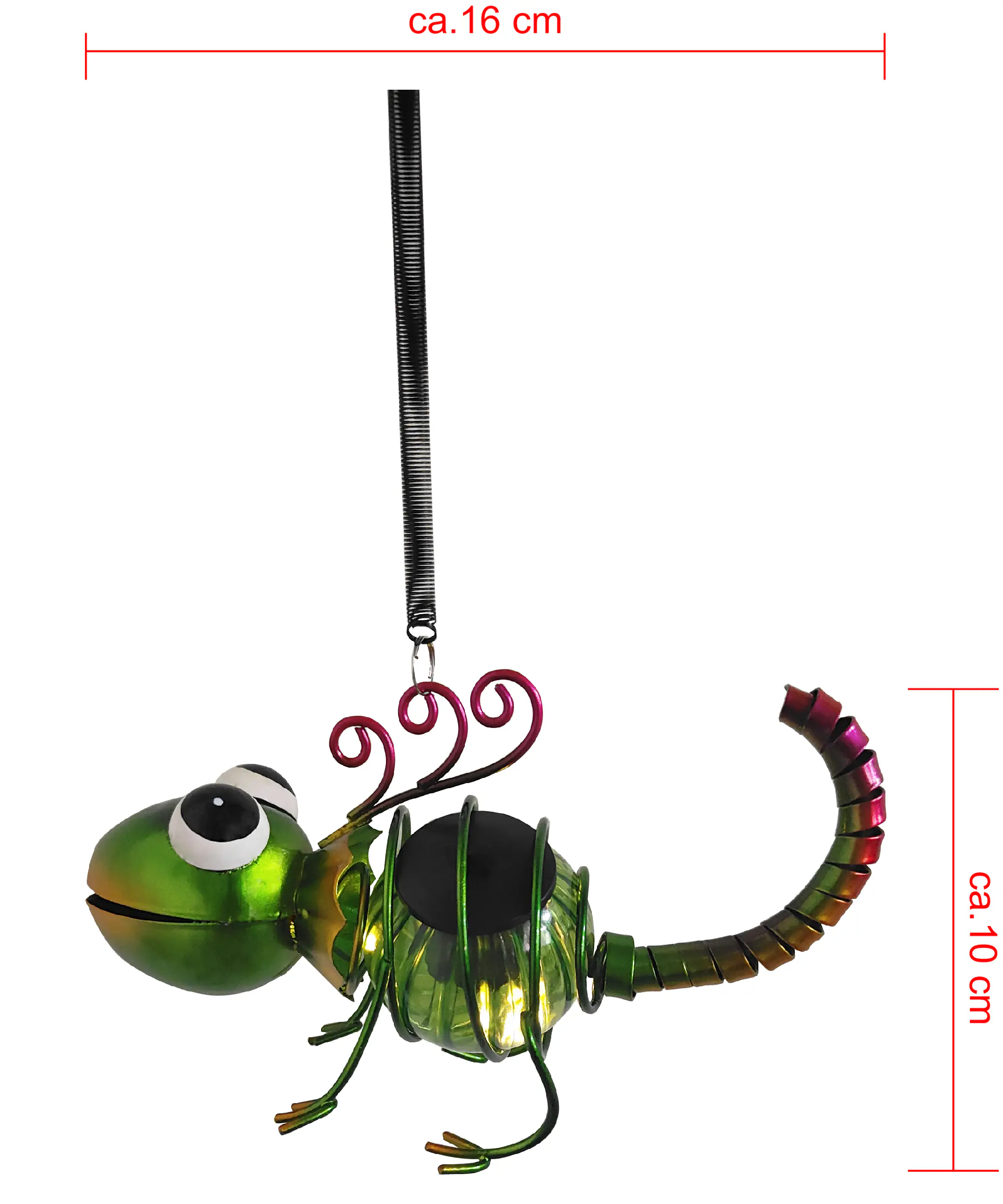 Dapo LED Solarleuchte Dekofigur Chamäleon warmweiß